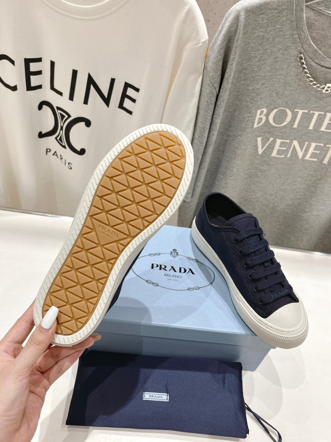 PRA PRINTED COTTON SNEAKERS BALTIC BLUE CANVAS、mysite、Cacoeks