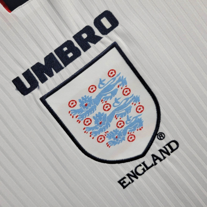 ManixJersey.com | Retro England 1998 Home Stadium Long Sleeve Jersey -Customize Name, Number and Patch | Worldwide Shipping