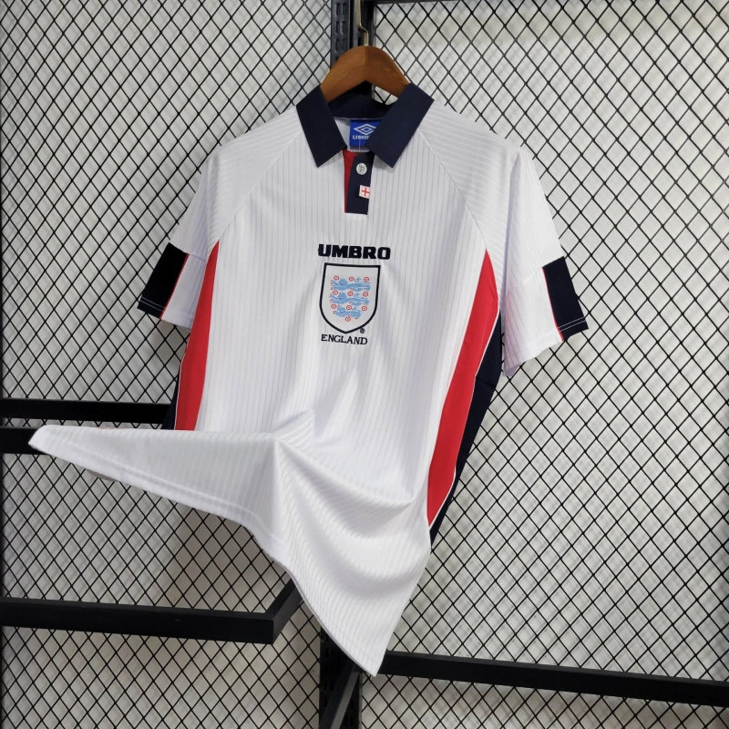 ManixJersey.com | Retro England 1998 Home Stadium Jersey -Customize Name, Number and Patch | Worldwide Shipping
