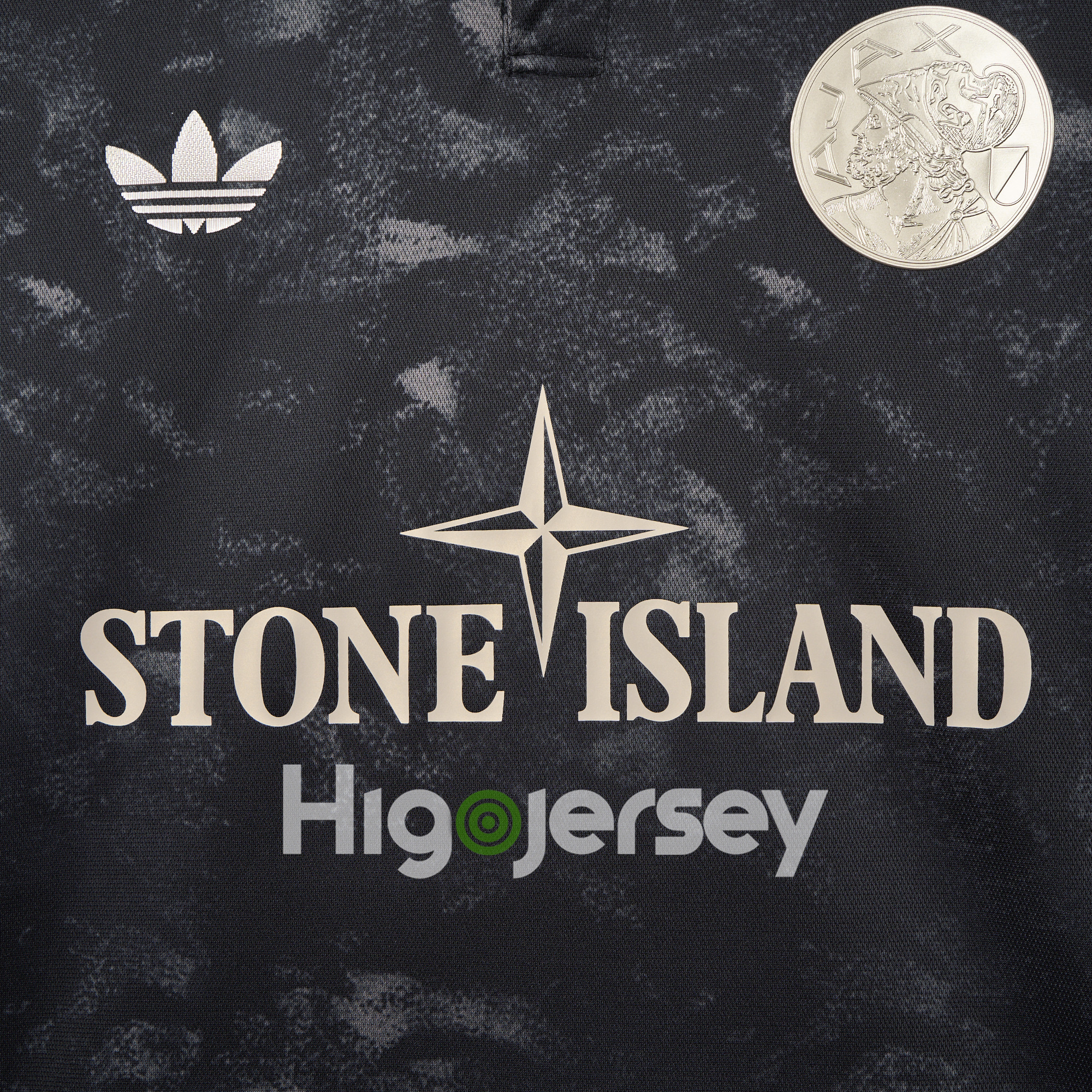 Higojerseys-Ajax 24-25 Stone Island Co-brand Jersey - Fans Version
