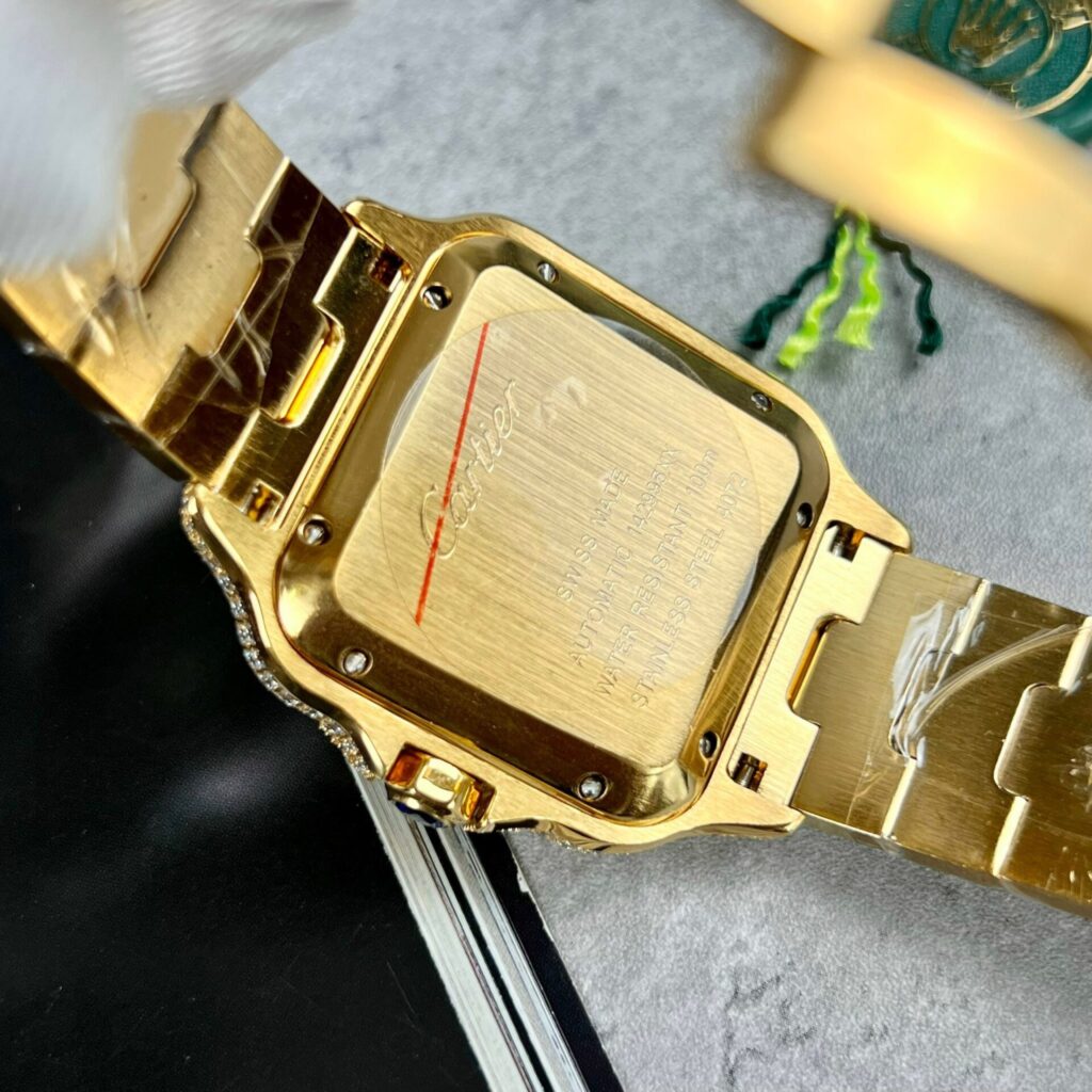 Đồng Hồ Cartier Santos Replica 11 Đính Đá Nhà Máy BV (1)