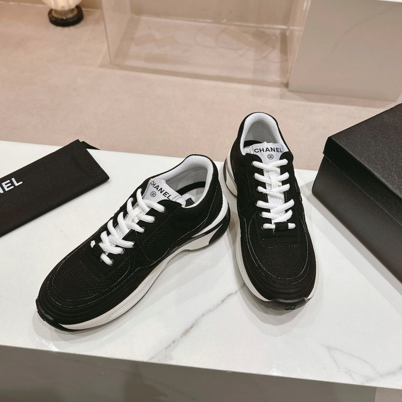Women's Black White Sneaker Breathable mesh、mysite、Cacoeks