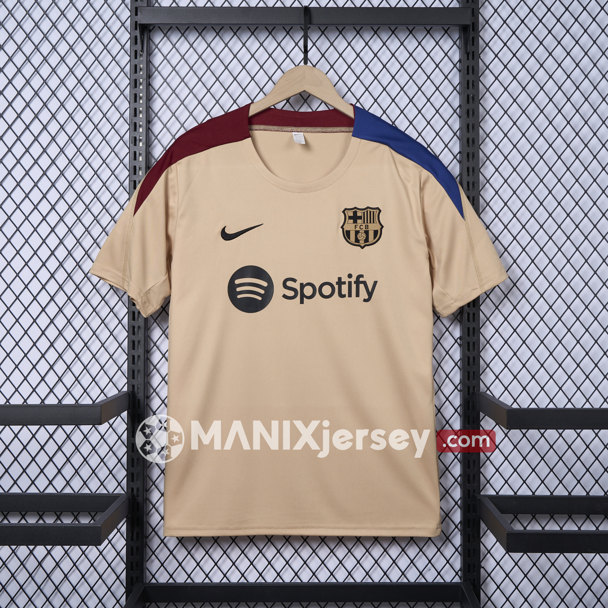 ManixJersey.com | Barcelona 24-25 Frick Same Style Coach Training Shirt - Gold -Customize Name, Number and Patch | Worldwide Shipping