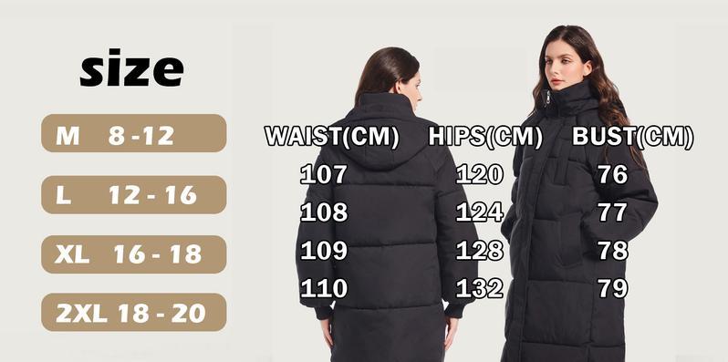 【GetMod】 Basic & Premium Waterproof Winter hooded long puffer jacket for women and girls, Womenswear Coats Tops Long Sleeve #A08/MF08-4