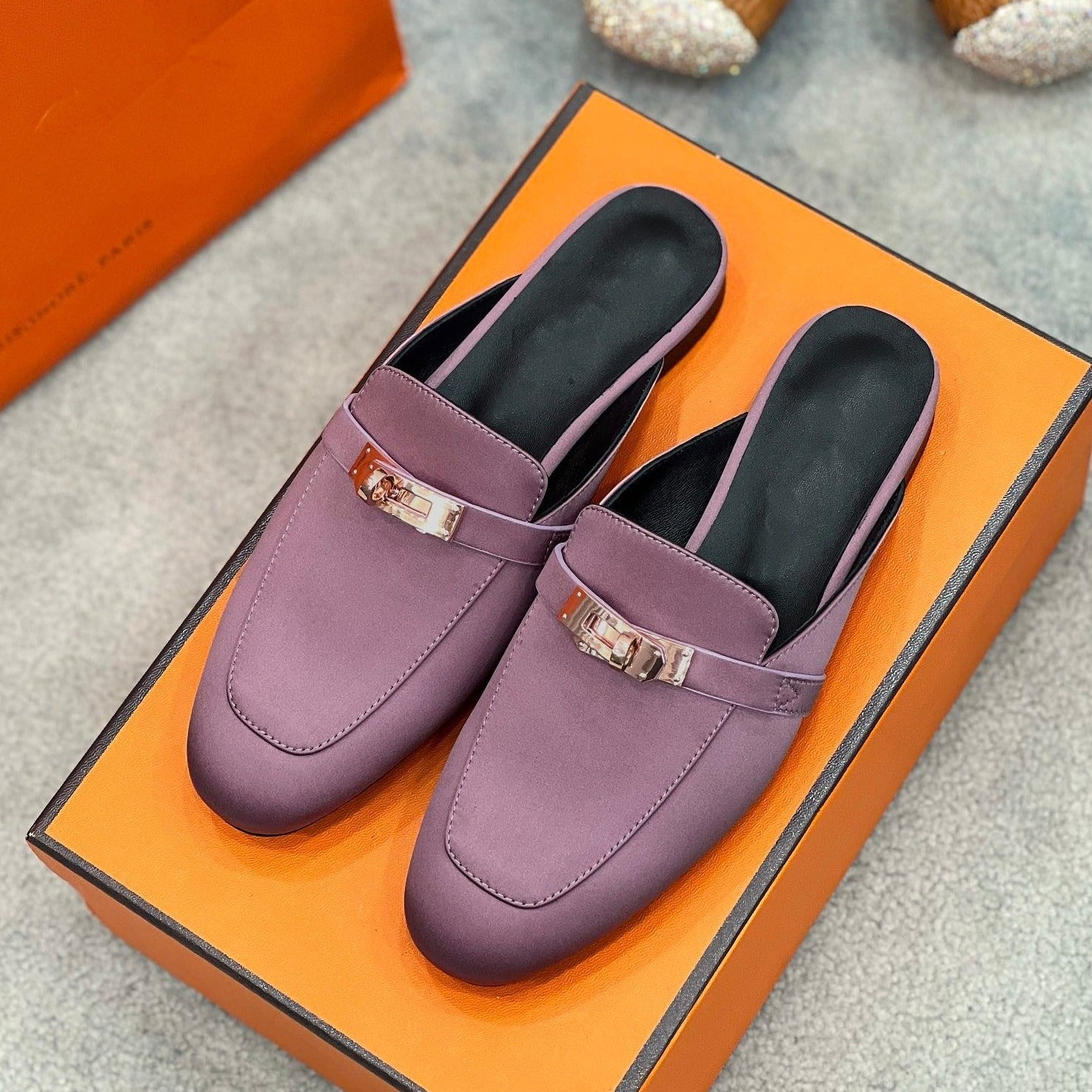 0Z Mule Purple Silk Thick Cloth/Sheepskin、mysite、Cacoeks