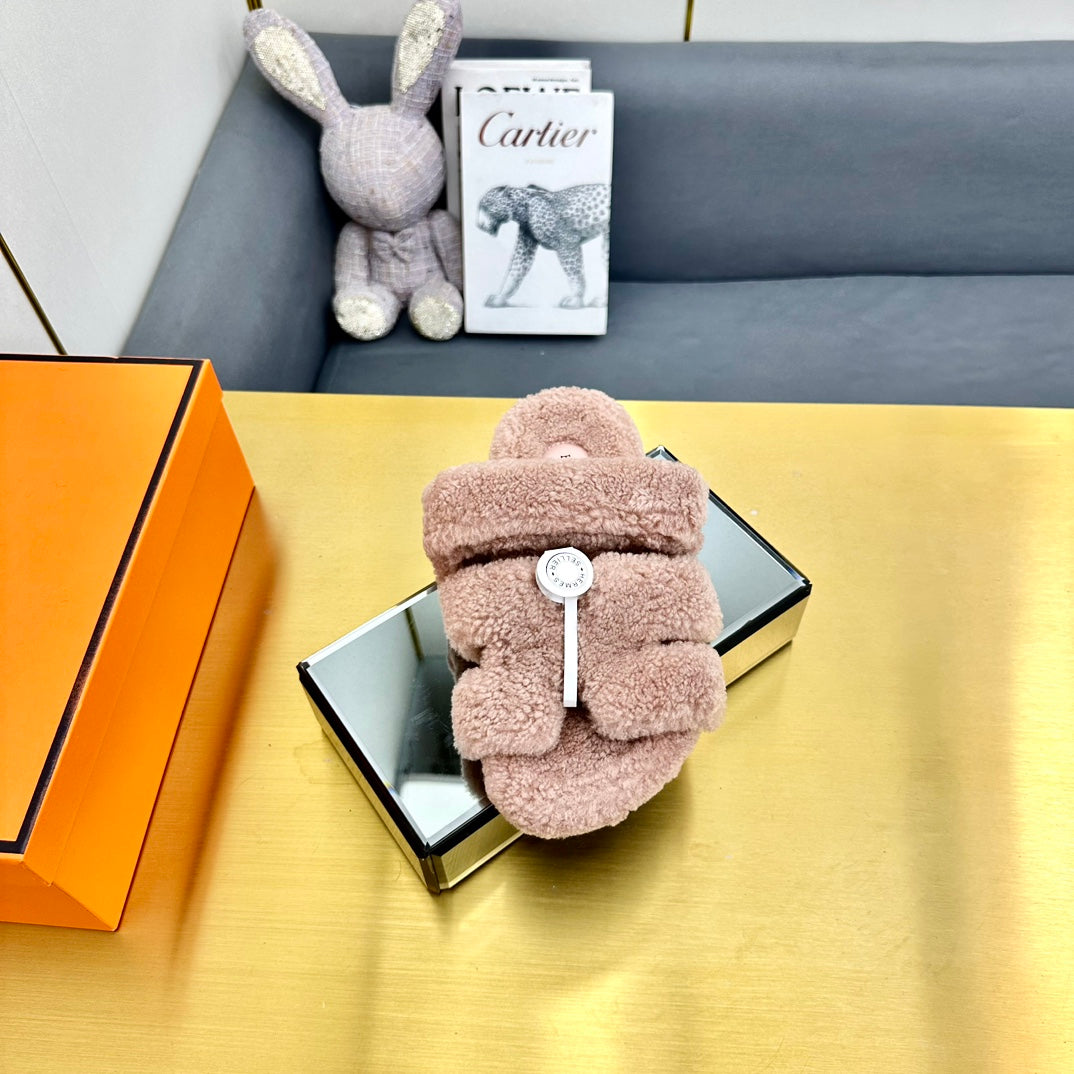 CHYPRE SANDAL LIGHT BROWN SHEARLING、mysite、Cacoeks