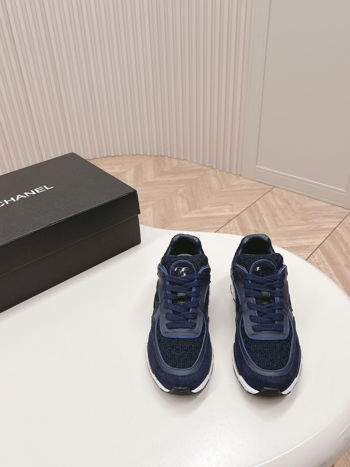 TRAINERS IN MIDNIGHT BLUE SUEDE AND CALFSKIN、mysite、Cacoeks