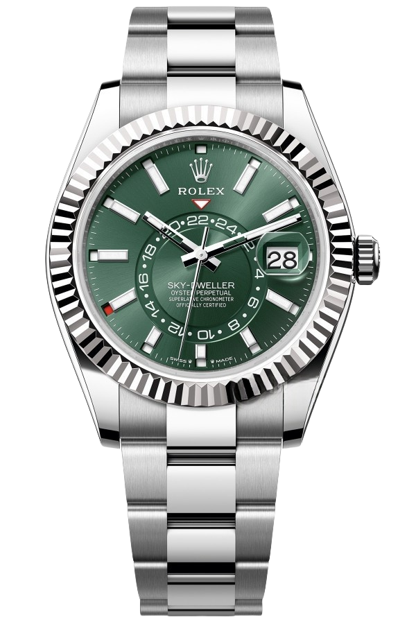 Rolex Sky-Dweller Green Dial Super Clone Swiss ReplicaWatch Oyster Bracelet Ref 336934 9002 Swiss Movement