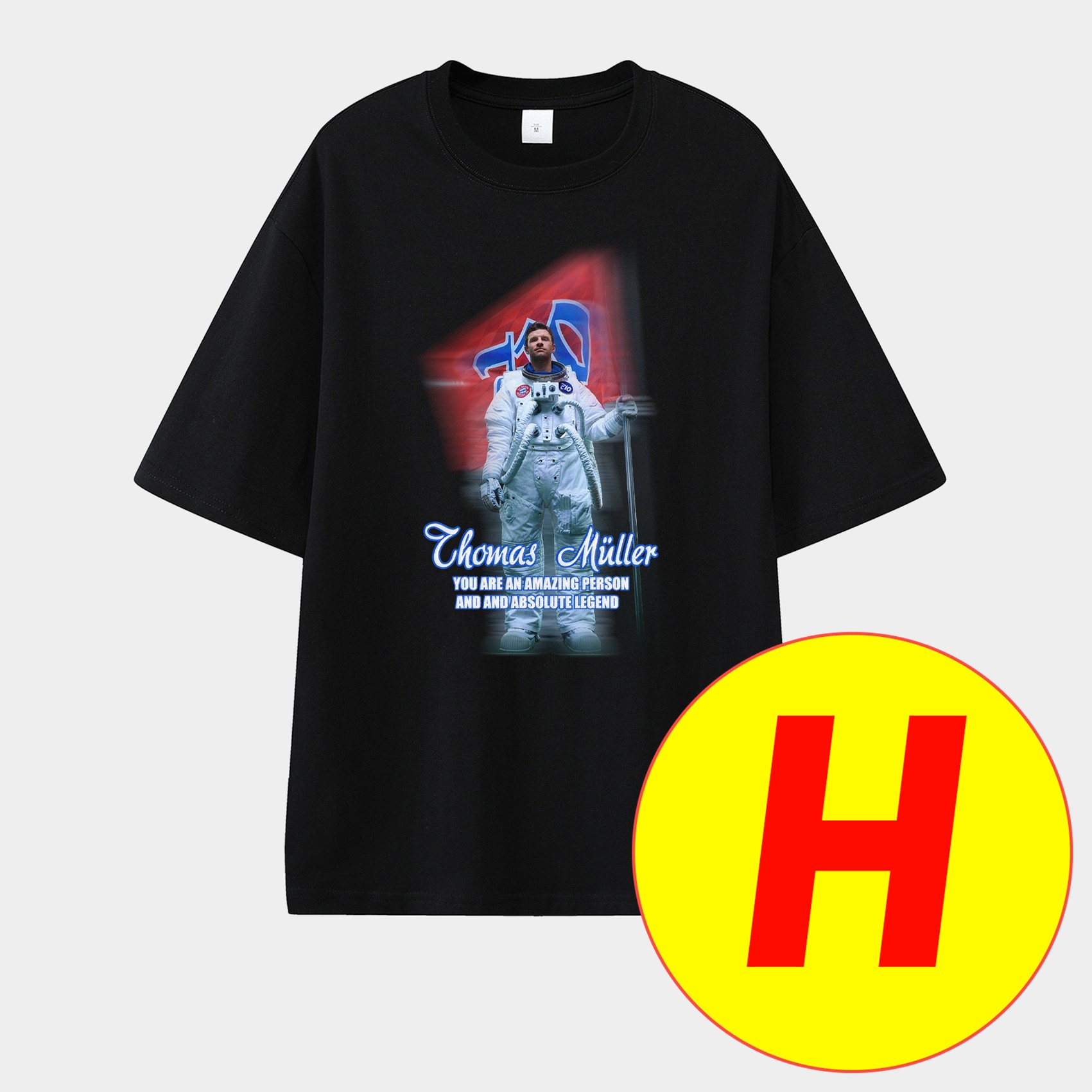 Unitedfootballkit.com | Bayern Munich Müller‘s Personal Highlights Unisex Pure Cotton T-shirt -Customize Name, Number and Patch | Worldwide Shipping