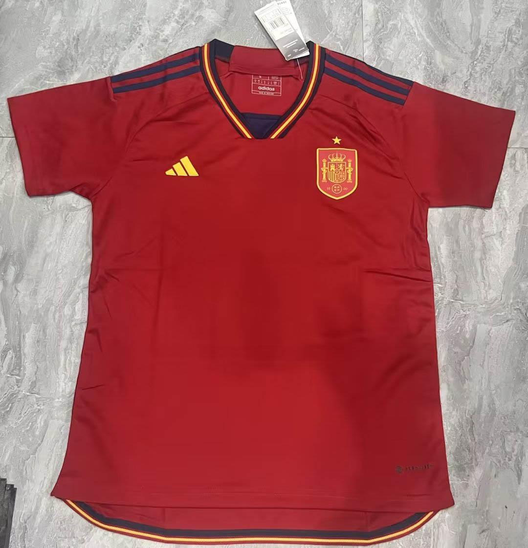 2022 FIFA World Cup Spain Home Soccer Shirt-mysite Custom Football Kit- Nextkits