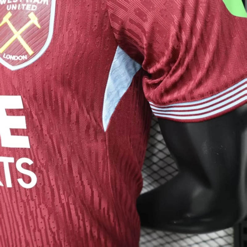2025/2026 Player Version West Ham United Home Football Shirt 1:1 Thai Quality:football jersey mysite: unitedjerseyfootball 邓江浪:football