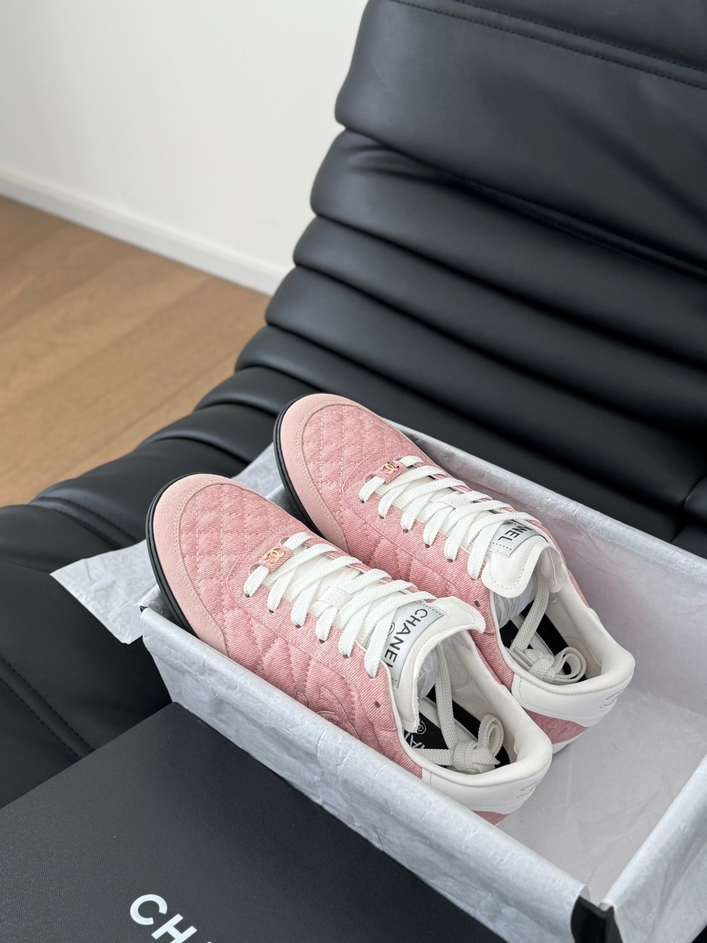 CC SNEAKER IN LIGHT PINK MIX WHITE EMBROIDERED LAMBSKIN、mysite、Cacoeks