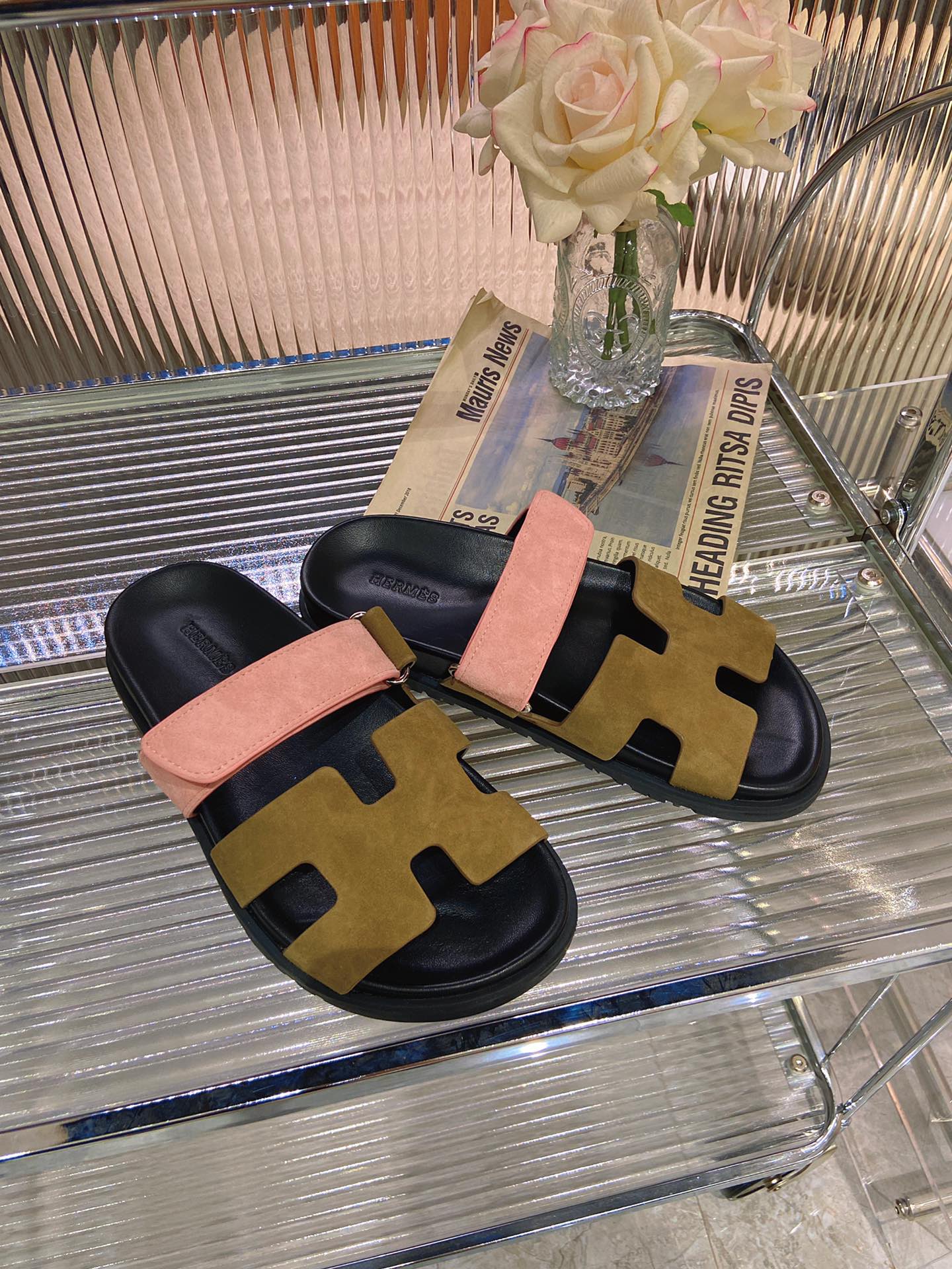CHYPRE SANDAL ARMY MIX LIGHT PINK SUEDE、mysite、Cacoeks