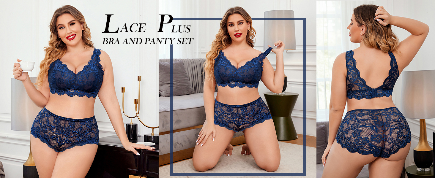 plus size bra and panties set