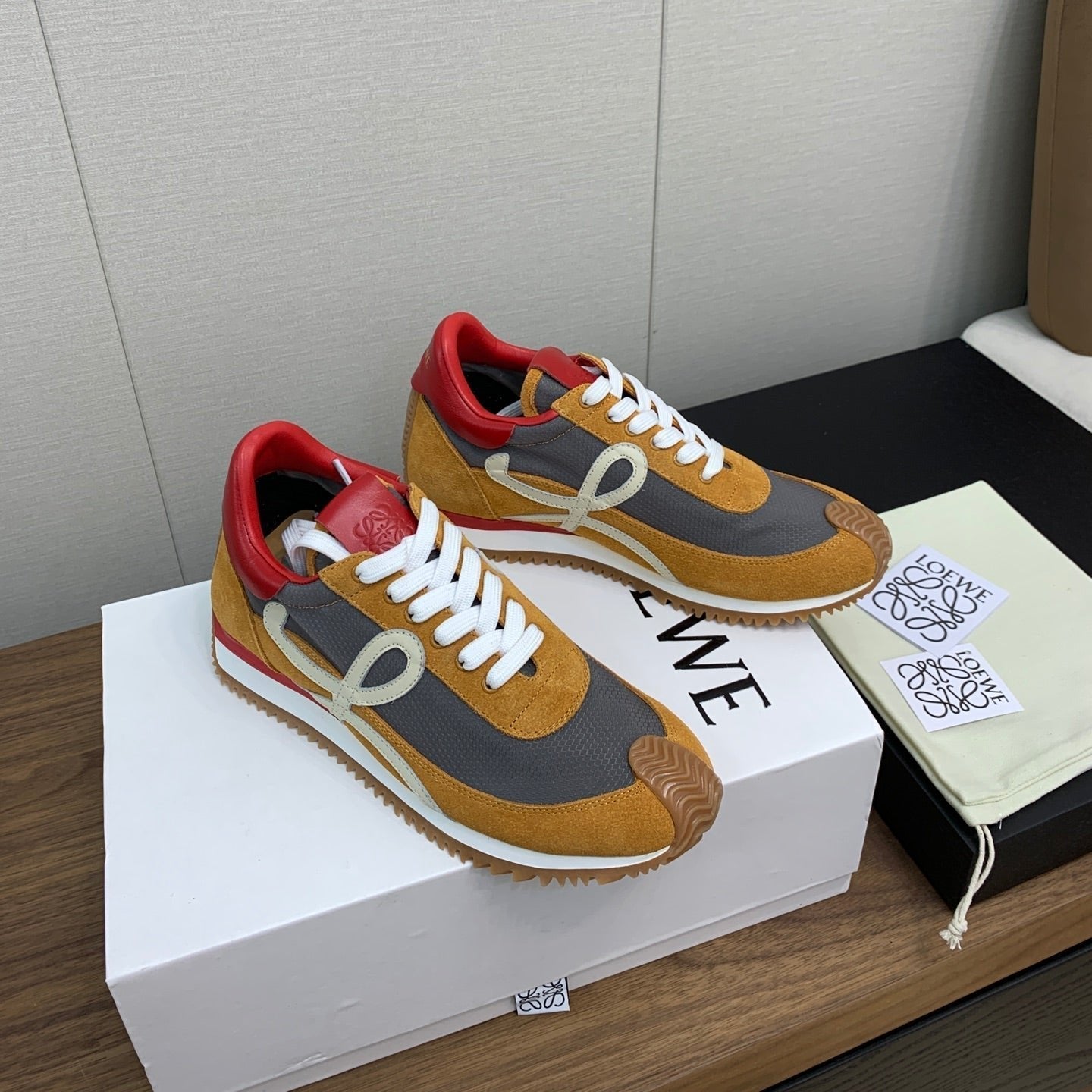 LW FLOW RUNNER SNEAKER BRONZE-ANCHOR SUEDE、mysite、Cacoeks