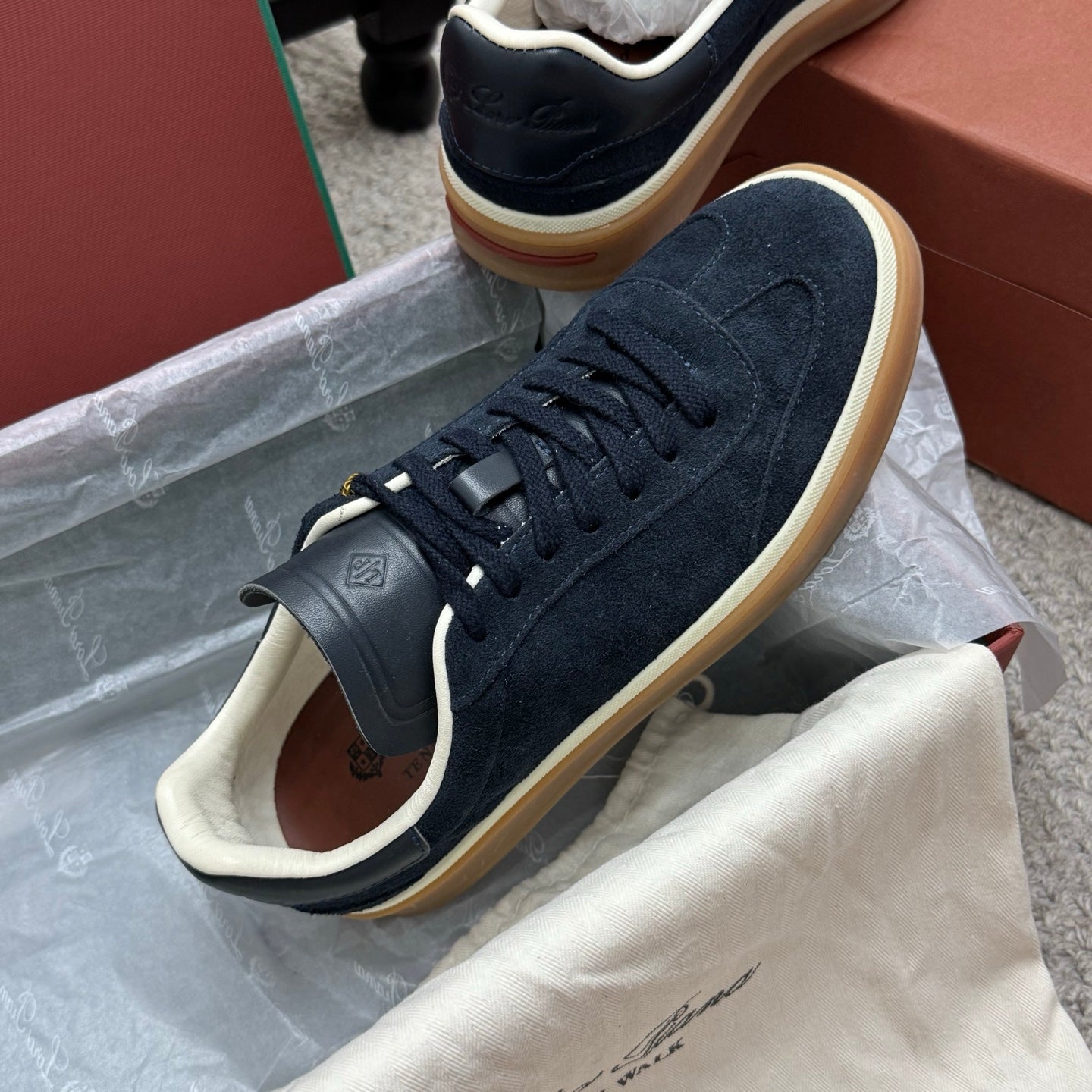 LP TENNIS WALK SNEAKERS IN NAVY BLUE SUEDE 384718、mysite、Cacoeks