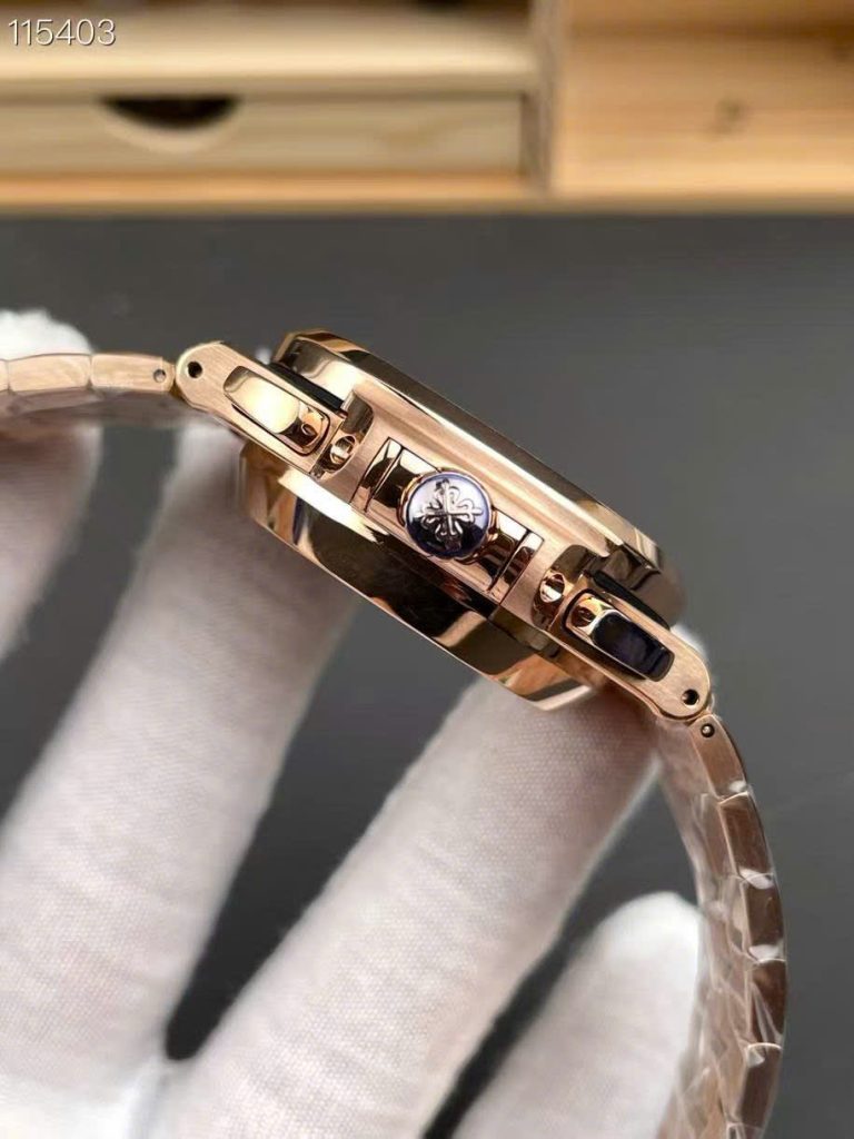 Đồng Hồ Patek Philippe Replica 11 Nautilus 5990 Mặt Xanh Dương Mạ Vàng Hồng 40 (1)