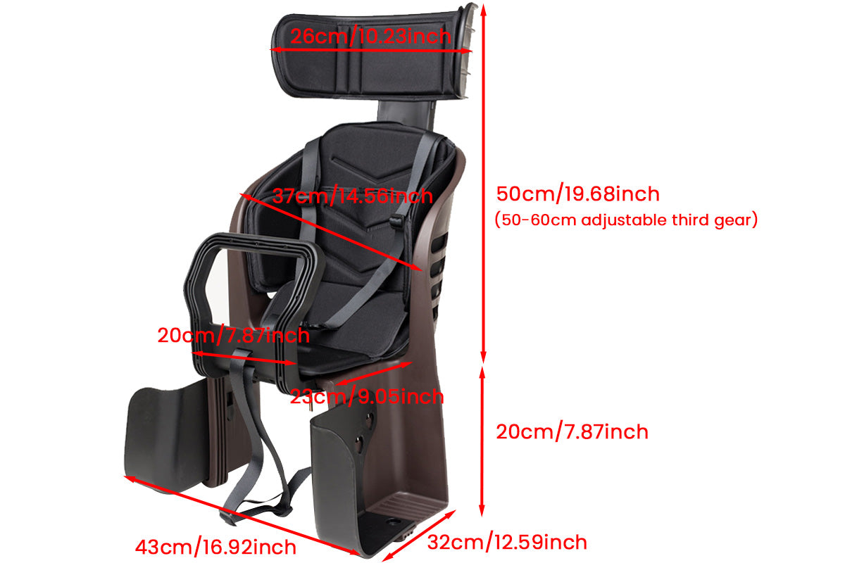 Ebike Child Carrier Seat, Rear Mounted Toddler Seat、mySite、bearsvspackers