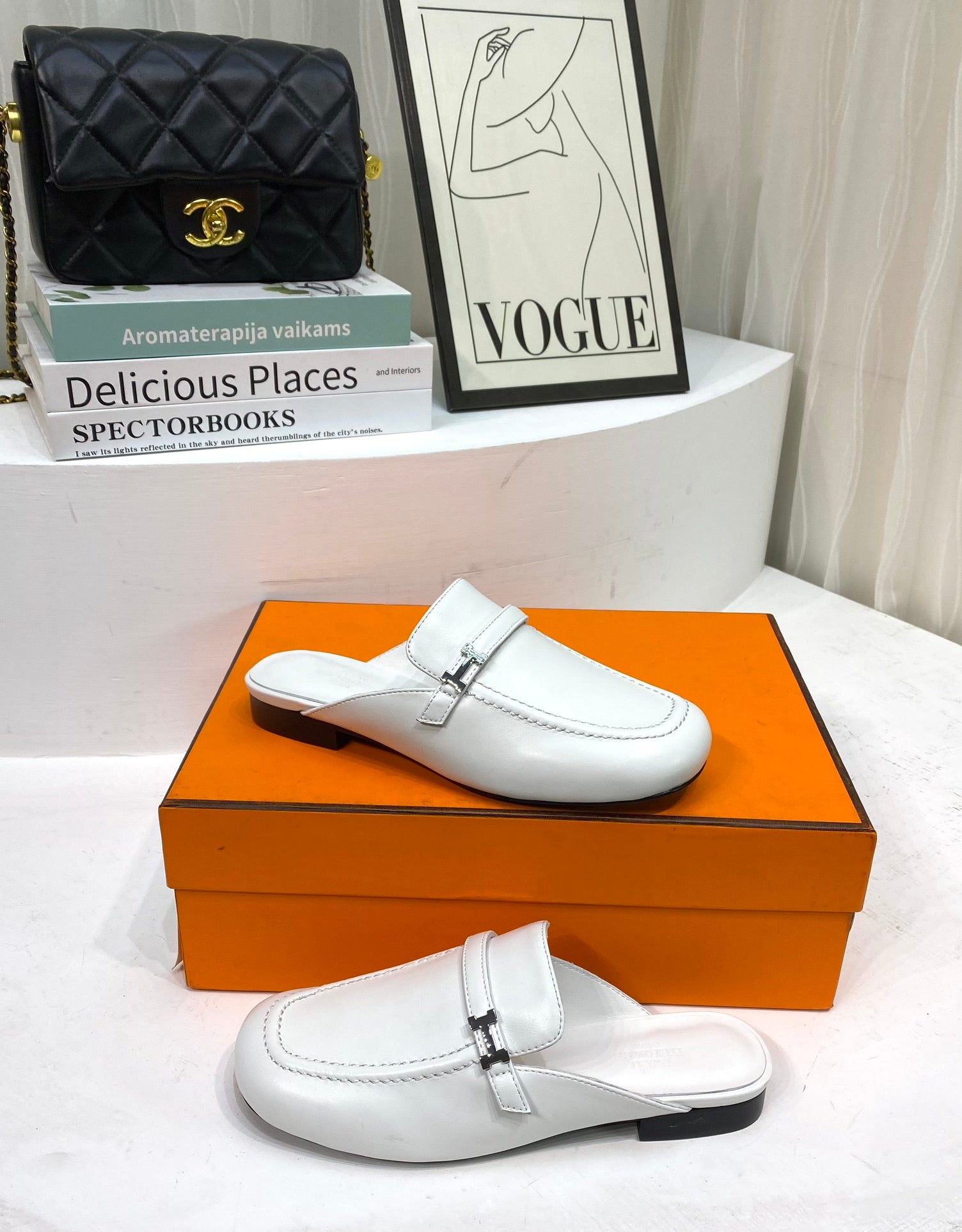 IENA MULE WHITE CALFSKIN、mysite、Cacoeks
