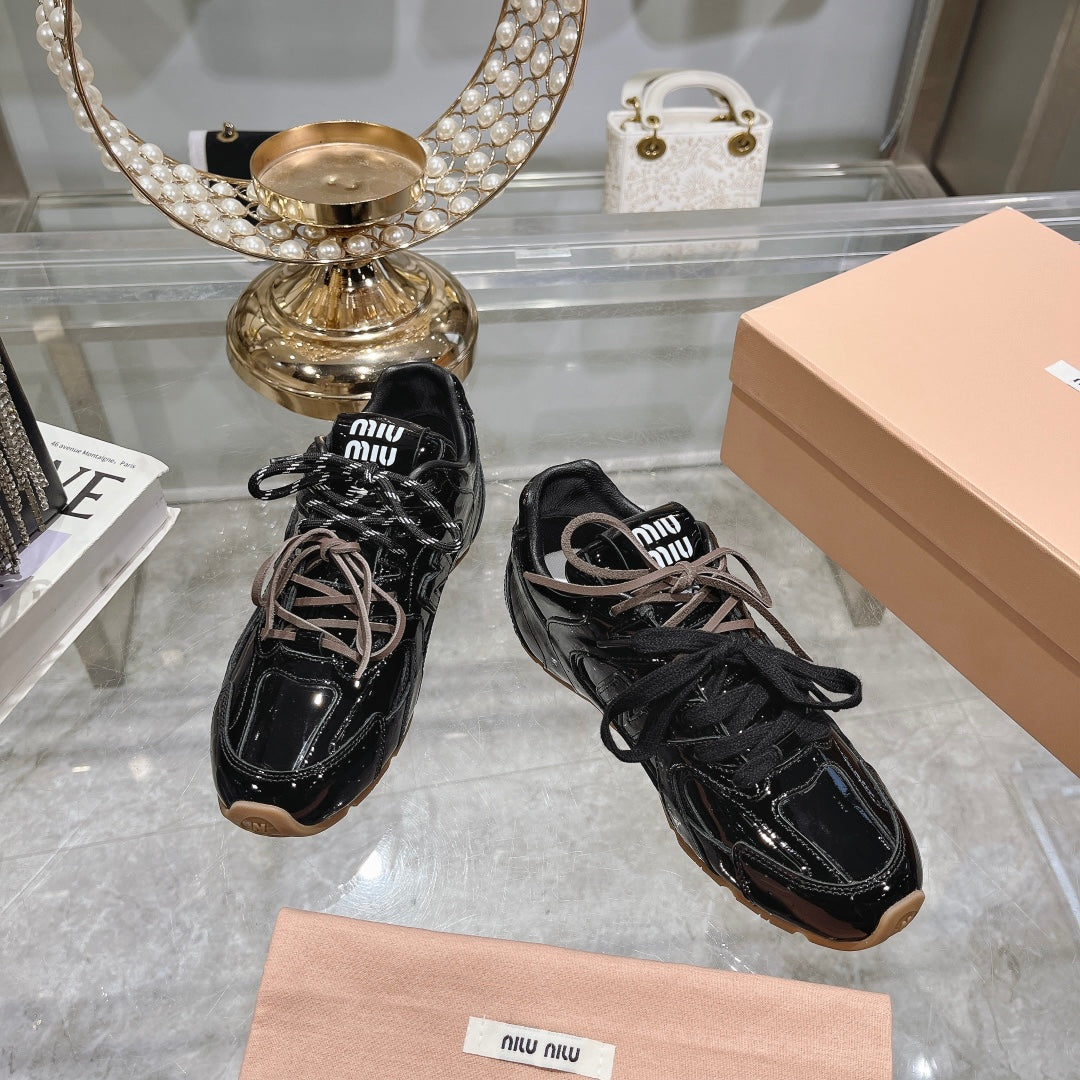 Glossy Black Sneakers NB Cowhide、mysite、Cacoeks