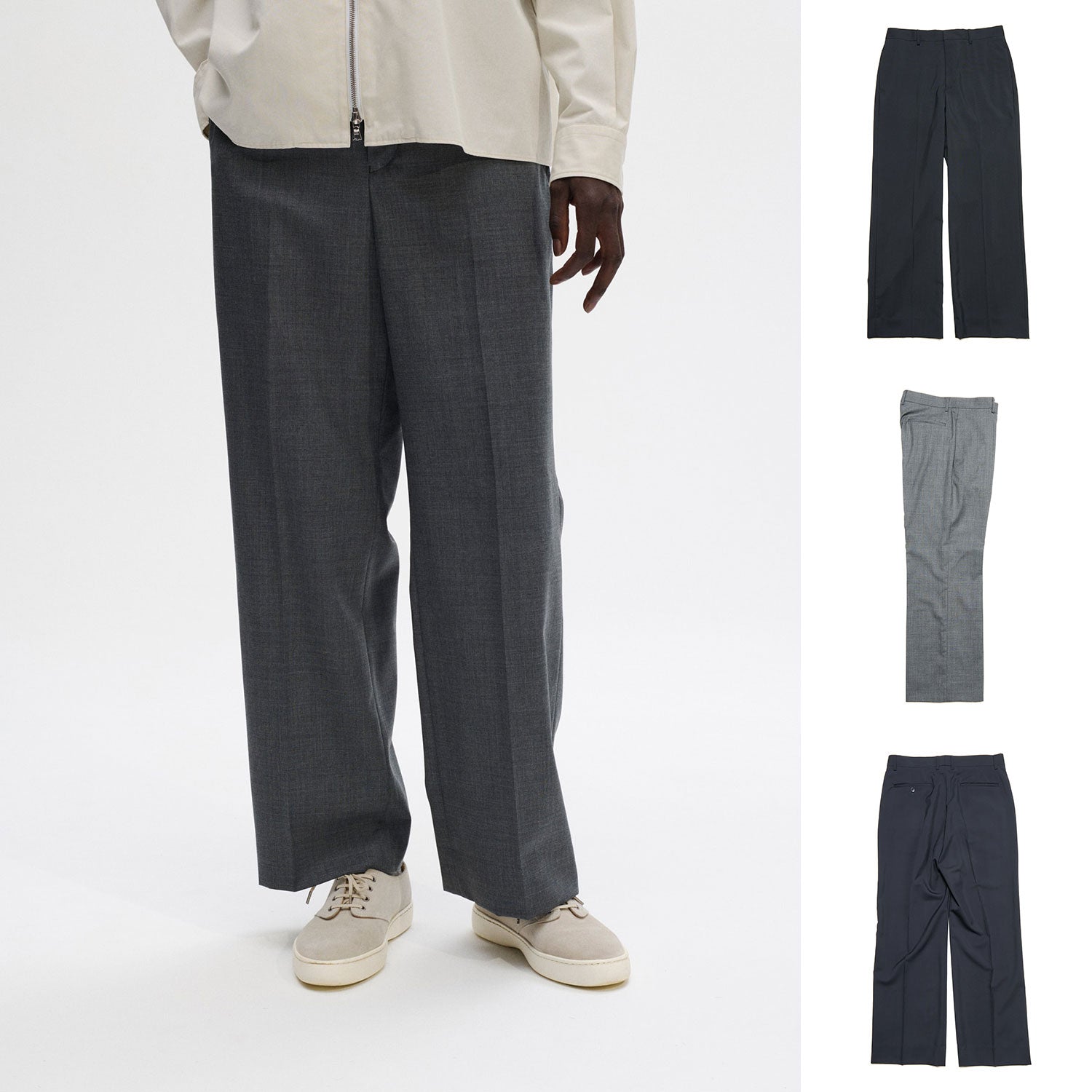 SOPHNET. 25S/S SUMMER MERINO WOOL STRAIGHT FIT SLACKS  SOPH-250015 
