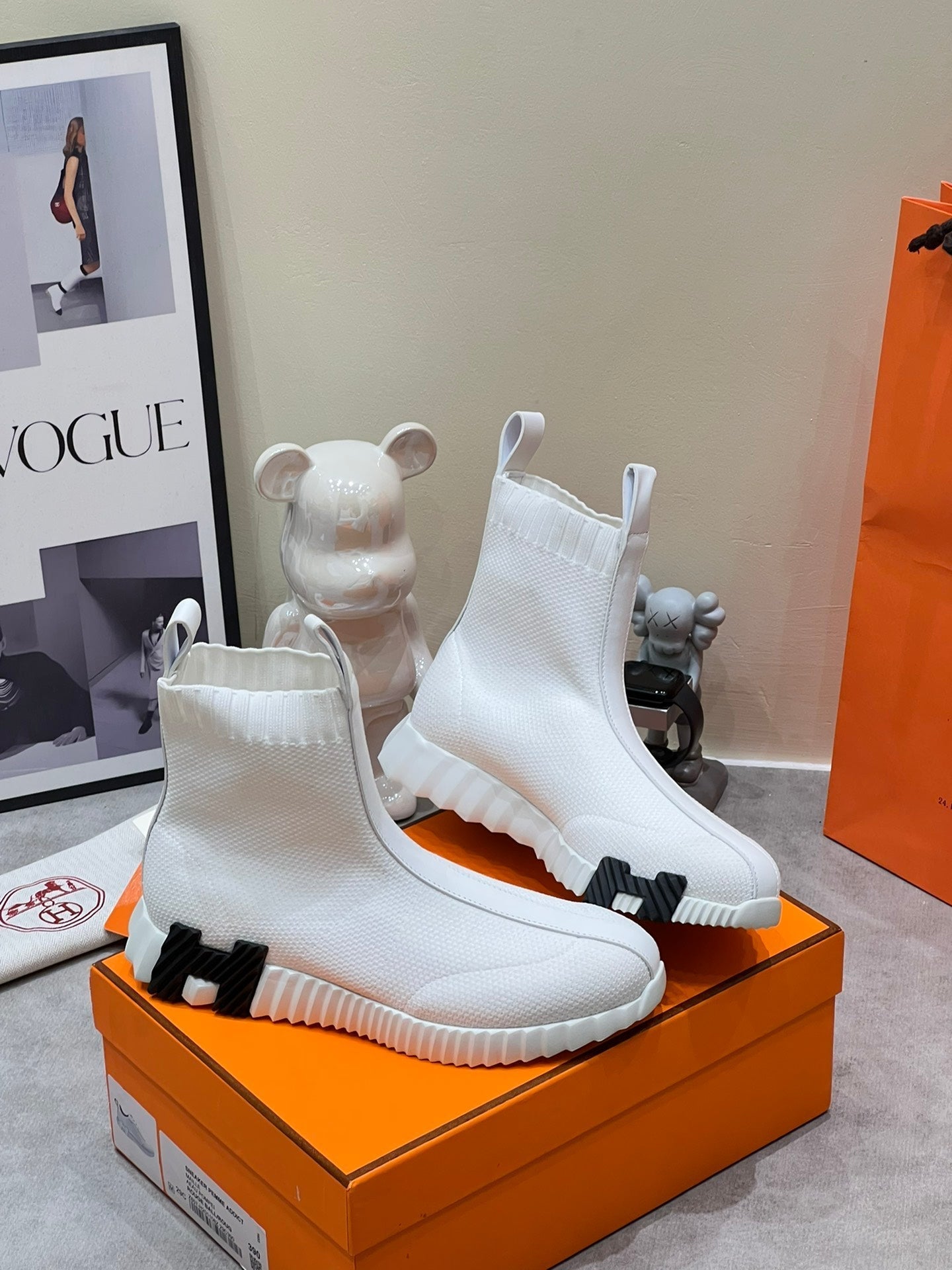 H FUN CLASSIC SNEAKER STYLISH WHITE FABRIC、mysite、Cacoeks