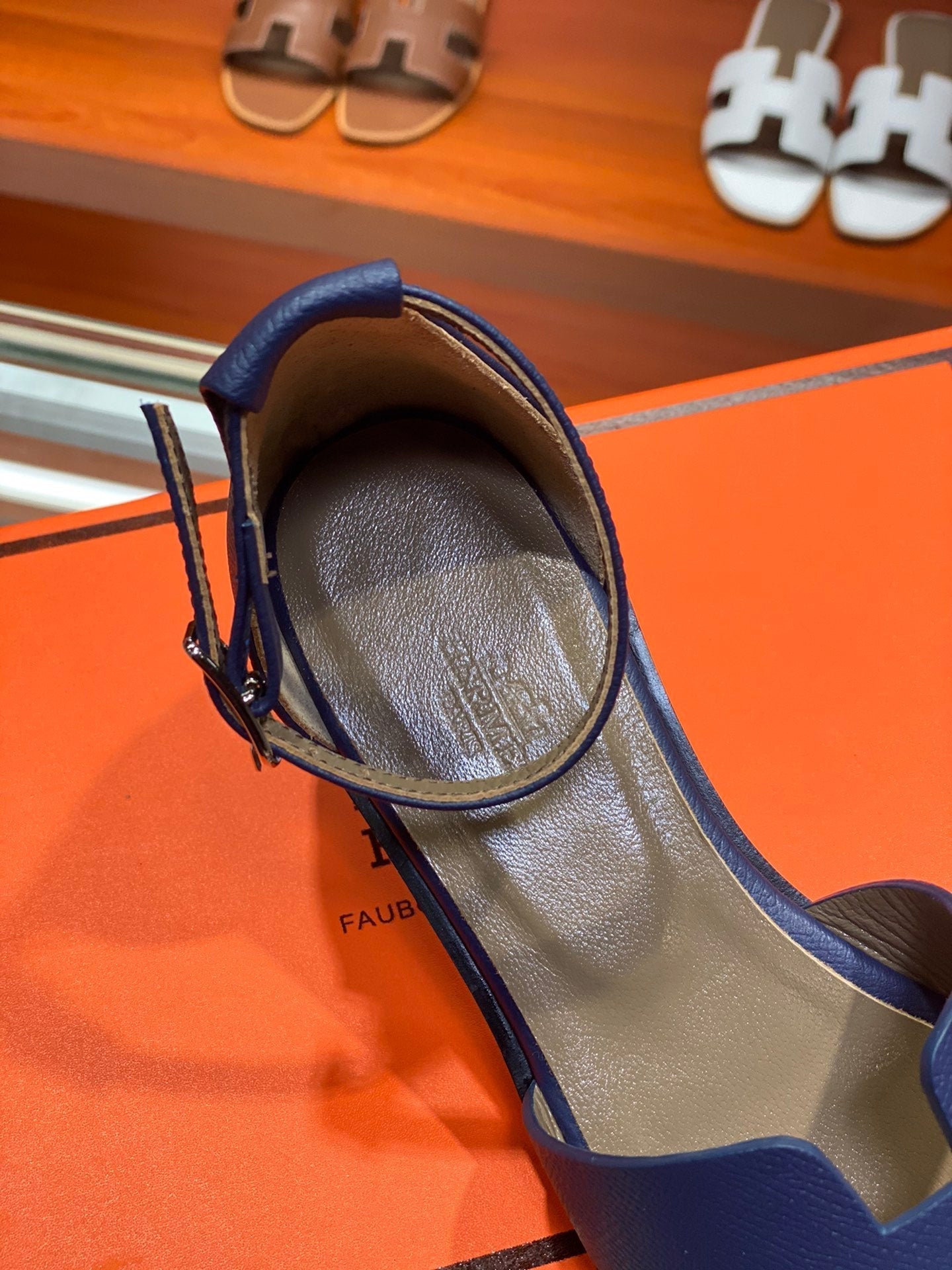 SANTORINI SANDAL NAVY CALFSKIN、mysite、Cacoeks