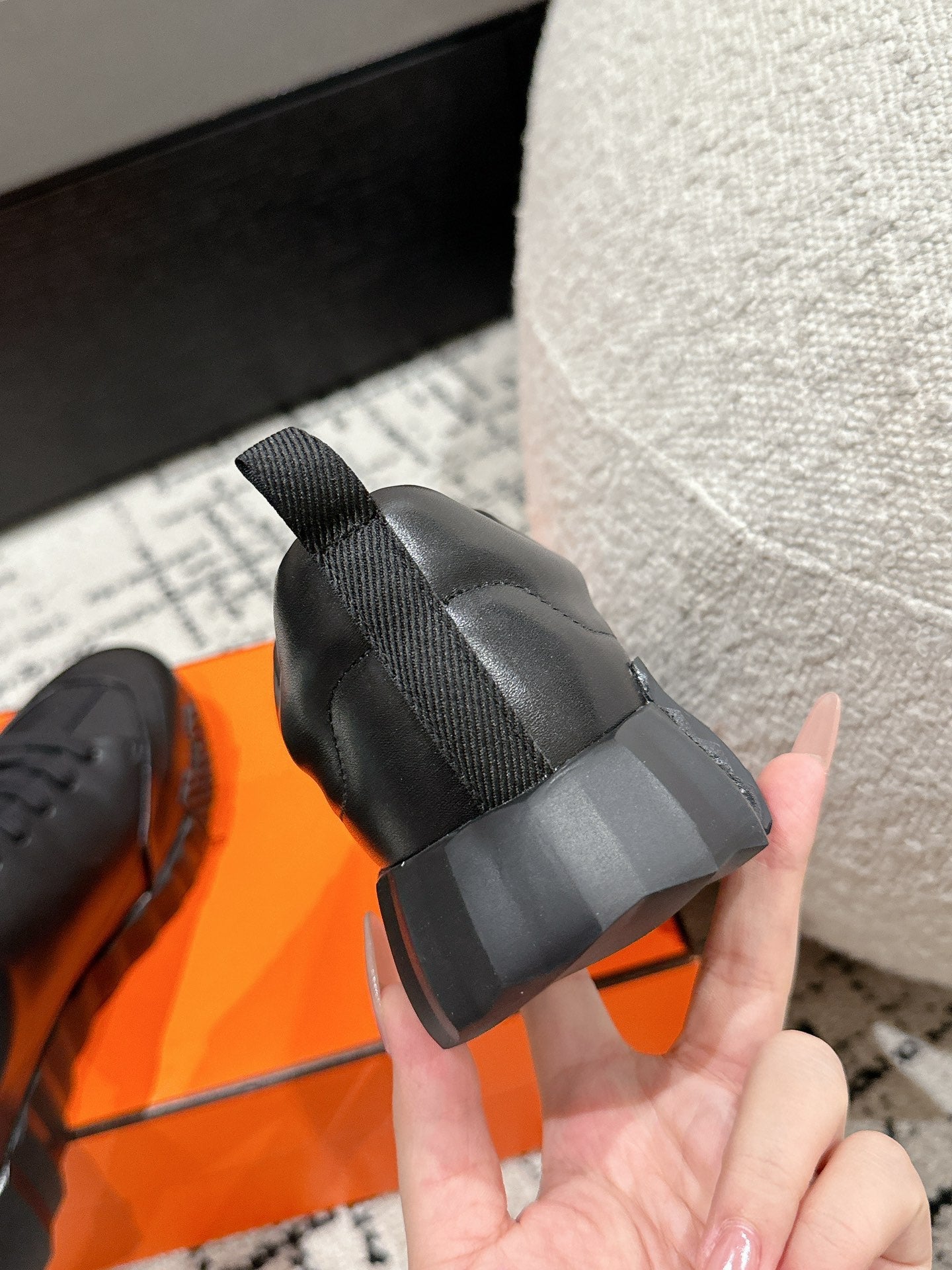 BOUNCING SNEAKER IN FULL BLACK CALFSKIN、mysite、Cacoeks