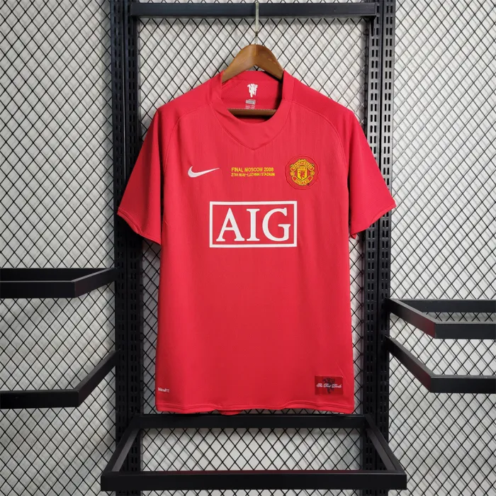 2007/2008 Retro Manchester United Home Champions League Edition Football Shirt 1:1 Thai Quality:football jersey mysite: unitedjerseyfootball 邓江浪:football