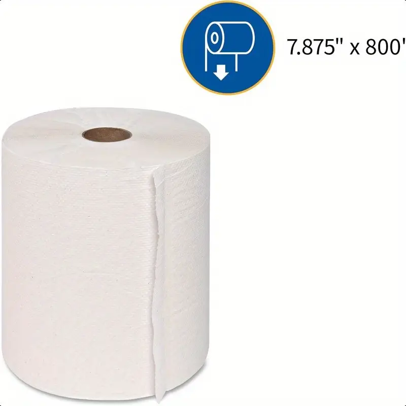   gjo22700 hard wound roll towel 800 length x 7 8 9 width white case of 6 details 4