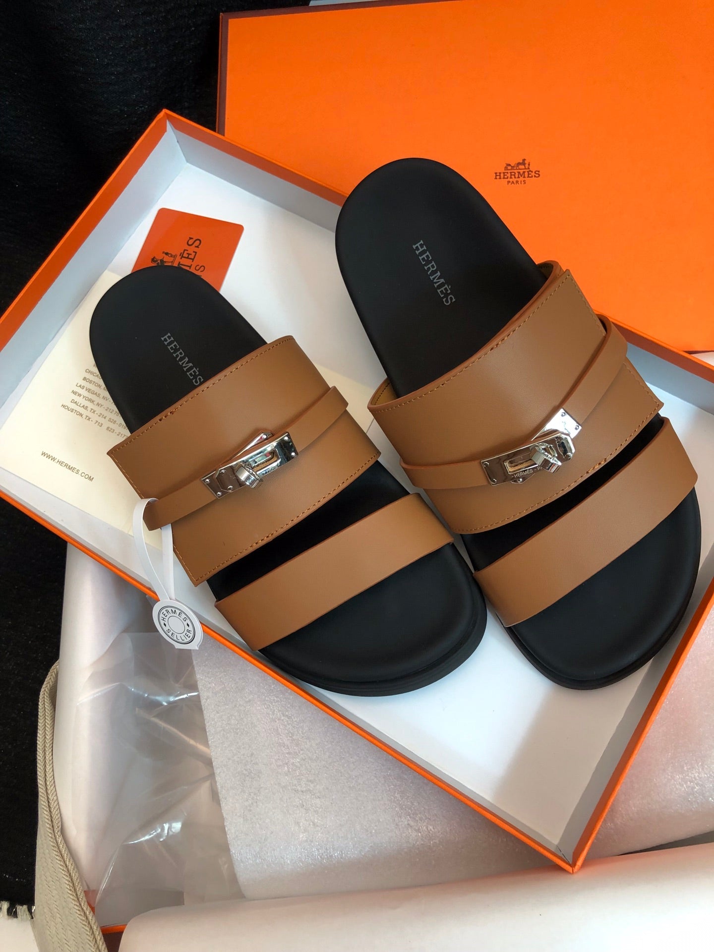 GABRIEL SANDAL MULE IN BRONZE BROWN CALFSKIN、mysite、Cacoeks