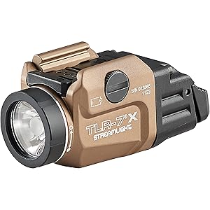 Streamlight 69456 TLR-7 X USB 500-Lumen Multi-Fuel, Low-Profile, Compact Rail-Mounted Light