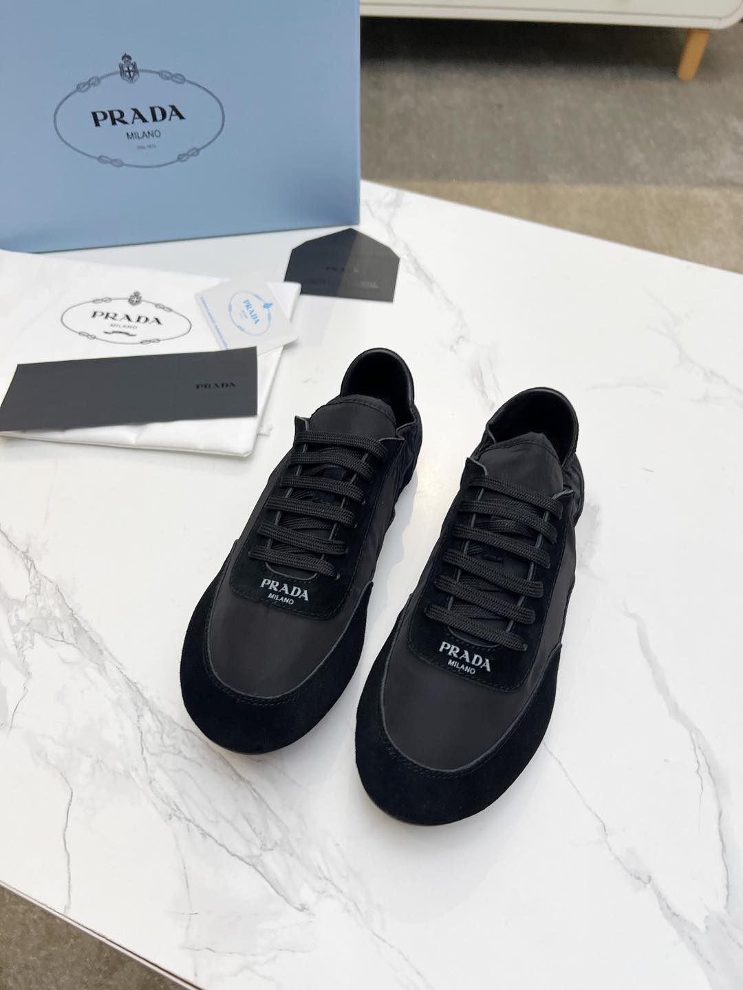 COLLAPSE SNEAKERS IN BLACK SUEDE AND NYLON、mysite、Cacoeks