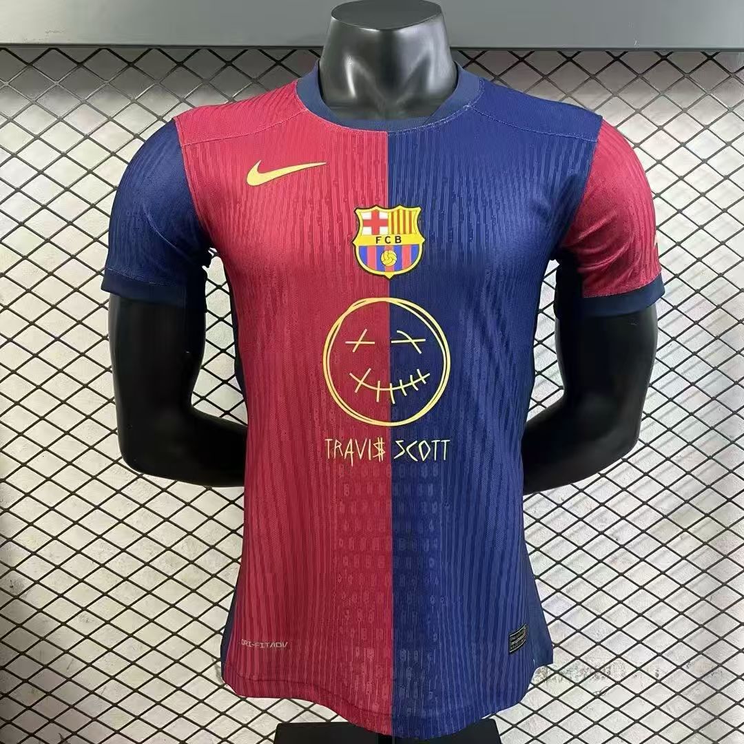 24/25 Barcelona Travis Scott Player Version Home Football Shirt-mysite Custom Football Kit- Nextkits