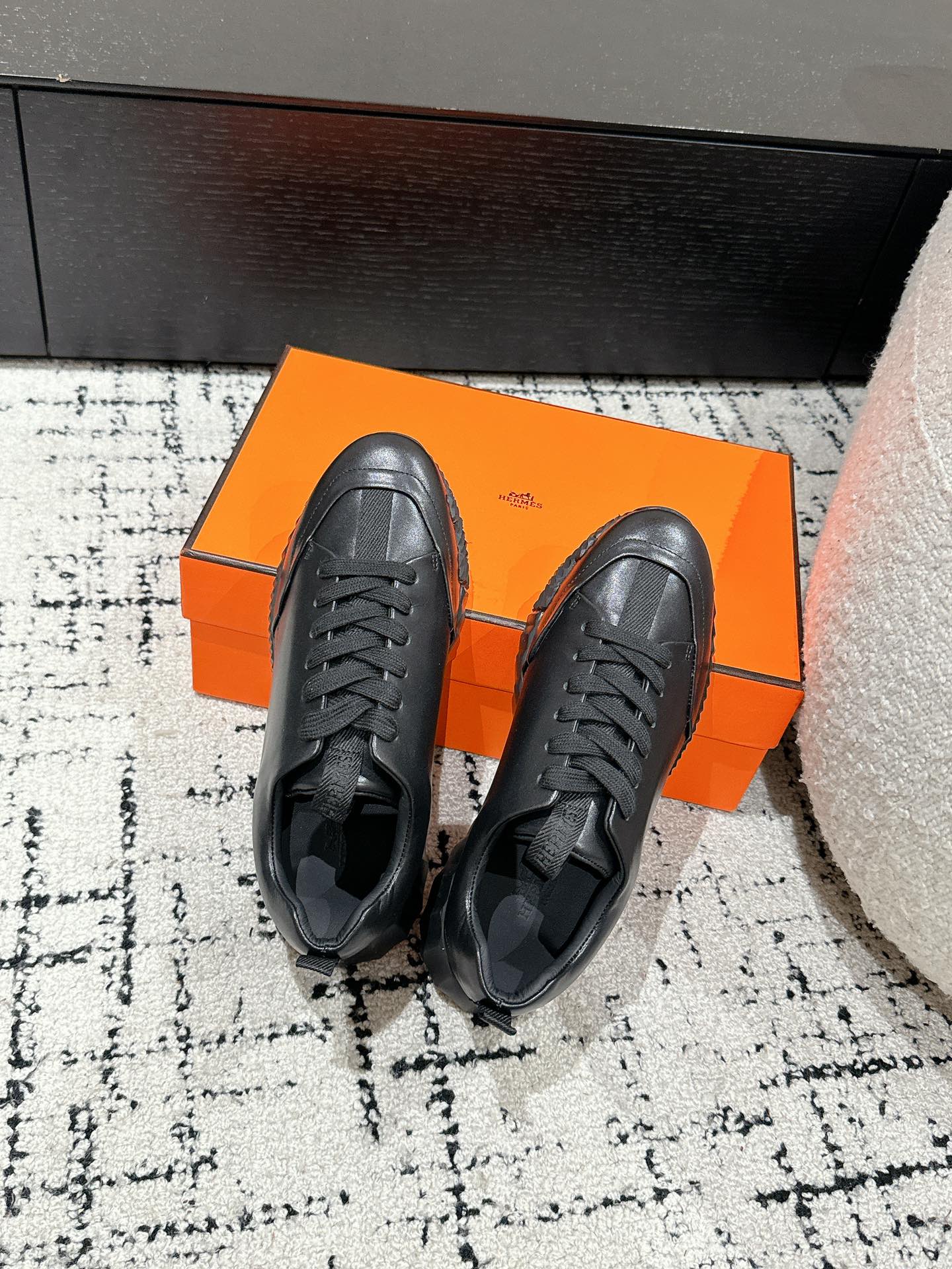 BOUNCING SNEAKER IN FULL BLACK CALFSKIN、mysite、Cacoeks