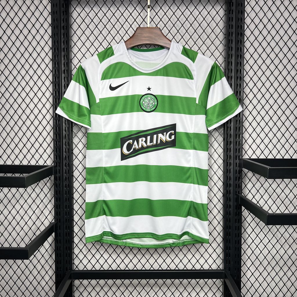 Higojerseys-Retro Celtic 2005-06 Home Stadium Jersey