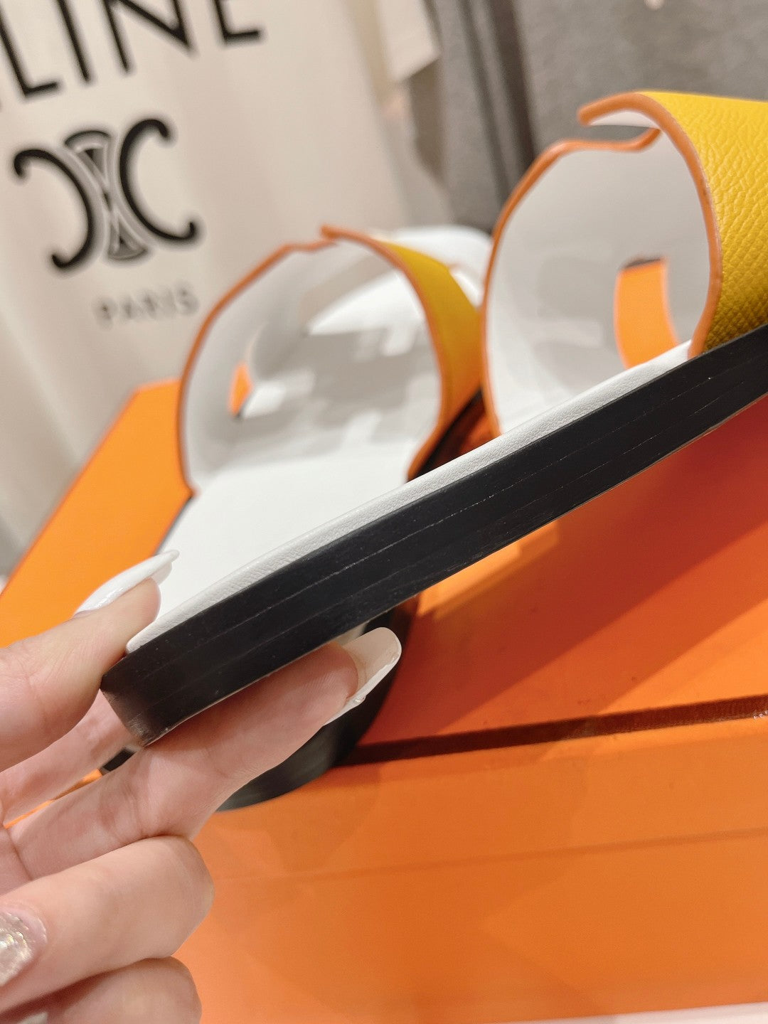 IZMIR SANDAL WHITE MIX YELLOW LAMBSKIN、mysite、Cacoeks