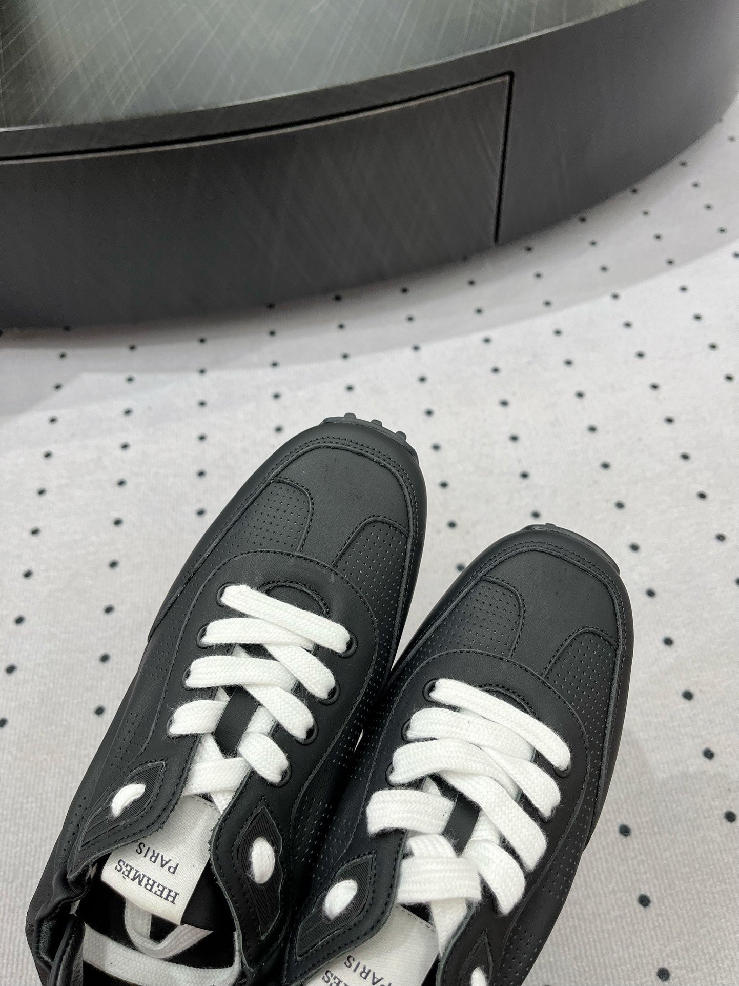 TRAIL SNEAKER IN BLACK CALFSKIN、mysite、Cacoeks