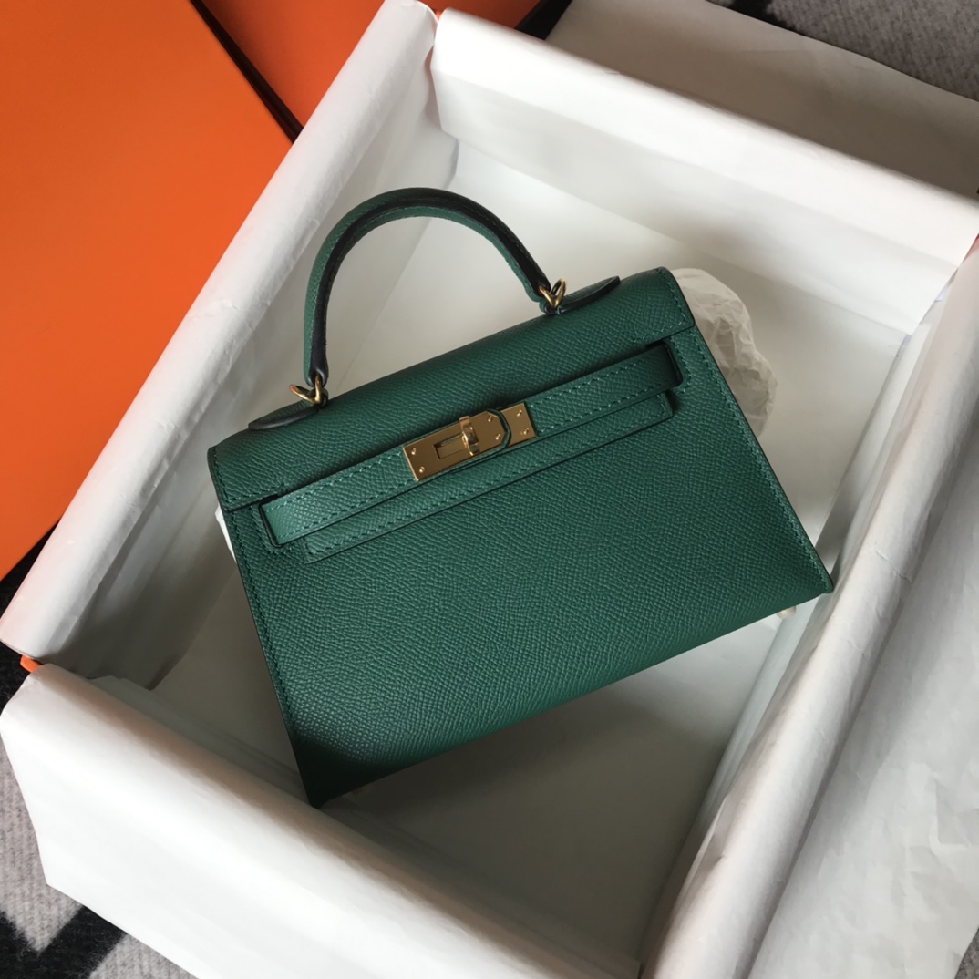 Original Copy Hermes Mini Kelly 19cm Leather Handbags More Colors