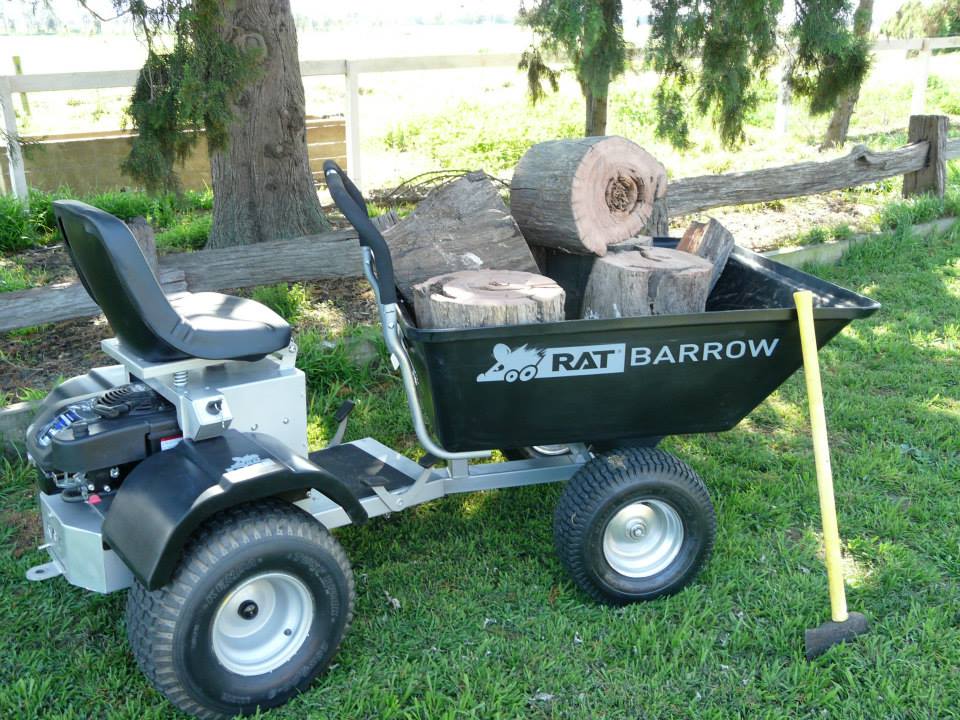 Rat Barrow Ride-on Motorized Wheelbarrow - Rideable wheelbarrow with an engine