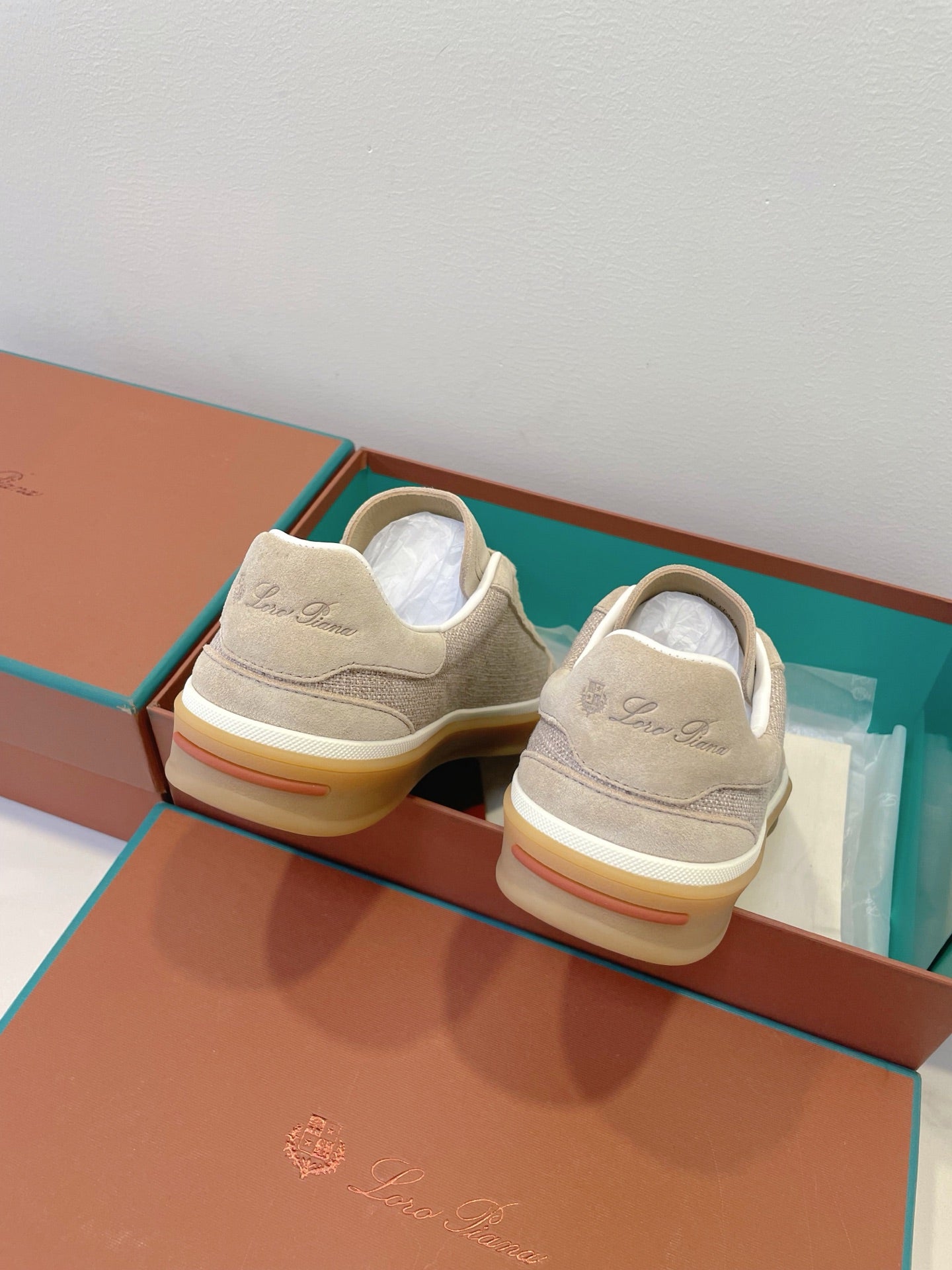 SNEAKERS IN LIGHT BEIGE SUEDE WITH CANVAS、mysite、Cacoeks