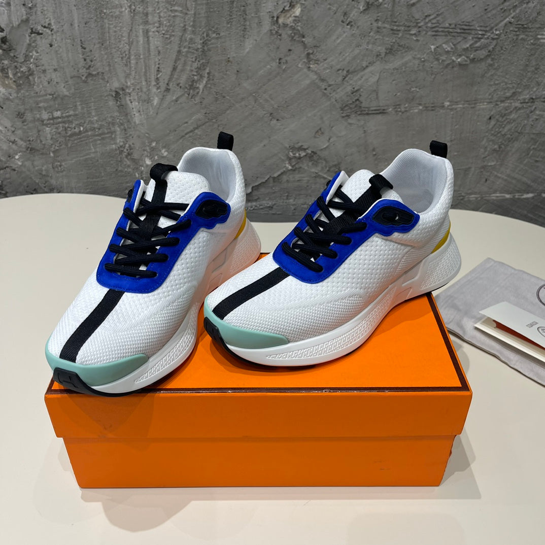 HEROS SNEAKERS WHITE MIX COBALT GOATSKIN、mysite、Cacoeks