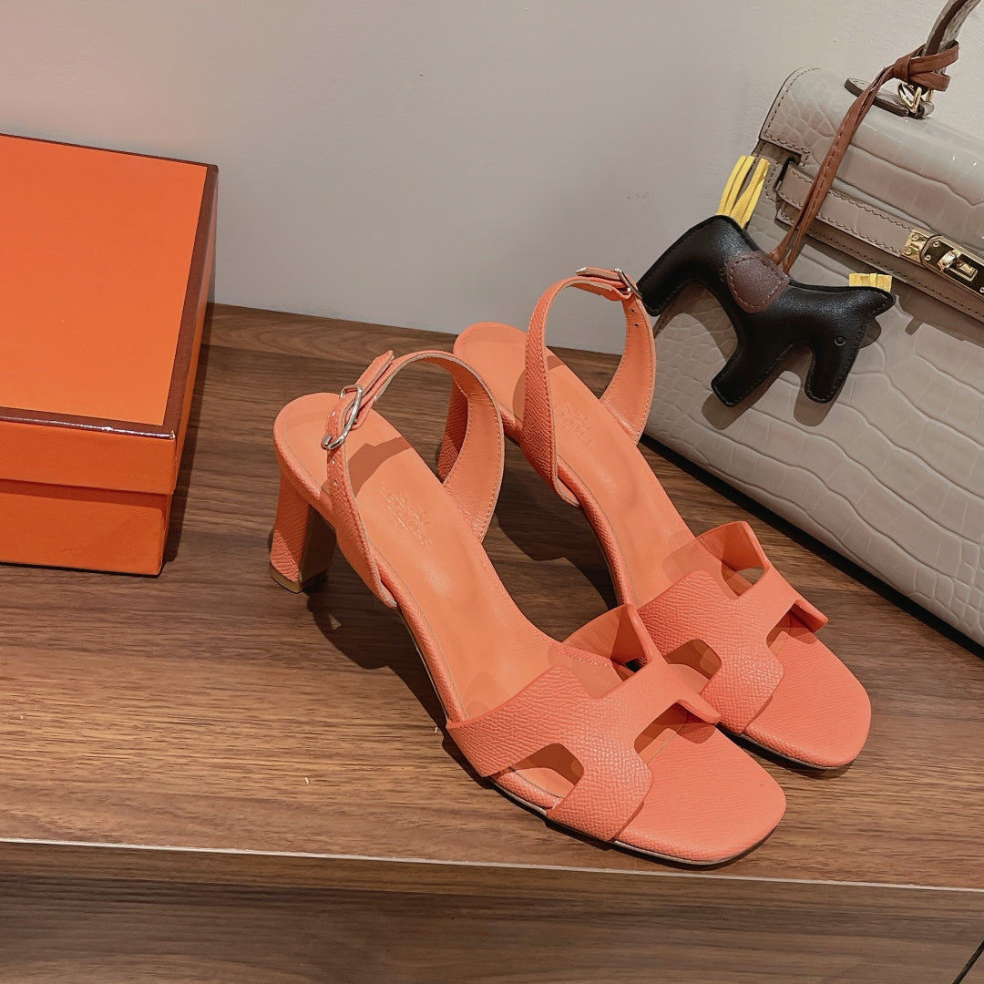 SLINGBACK SANDAL ETERNITE 75 CANTALOUPE LAMBSKIN、mysite、Cacoeks