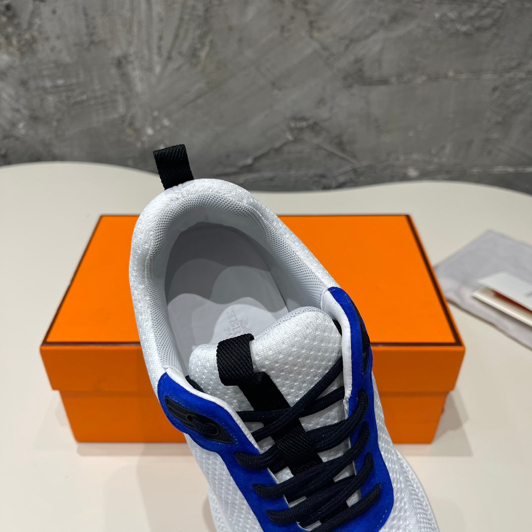 HEROS SNEAKERS WHITE MIX COBALT GOATSKIN、mysite、Cacoeks