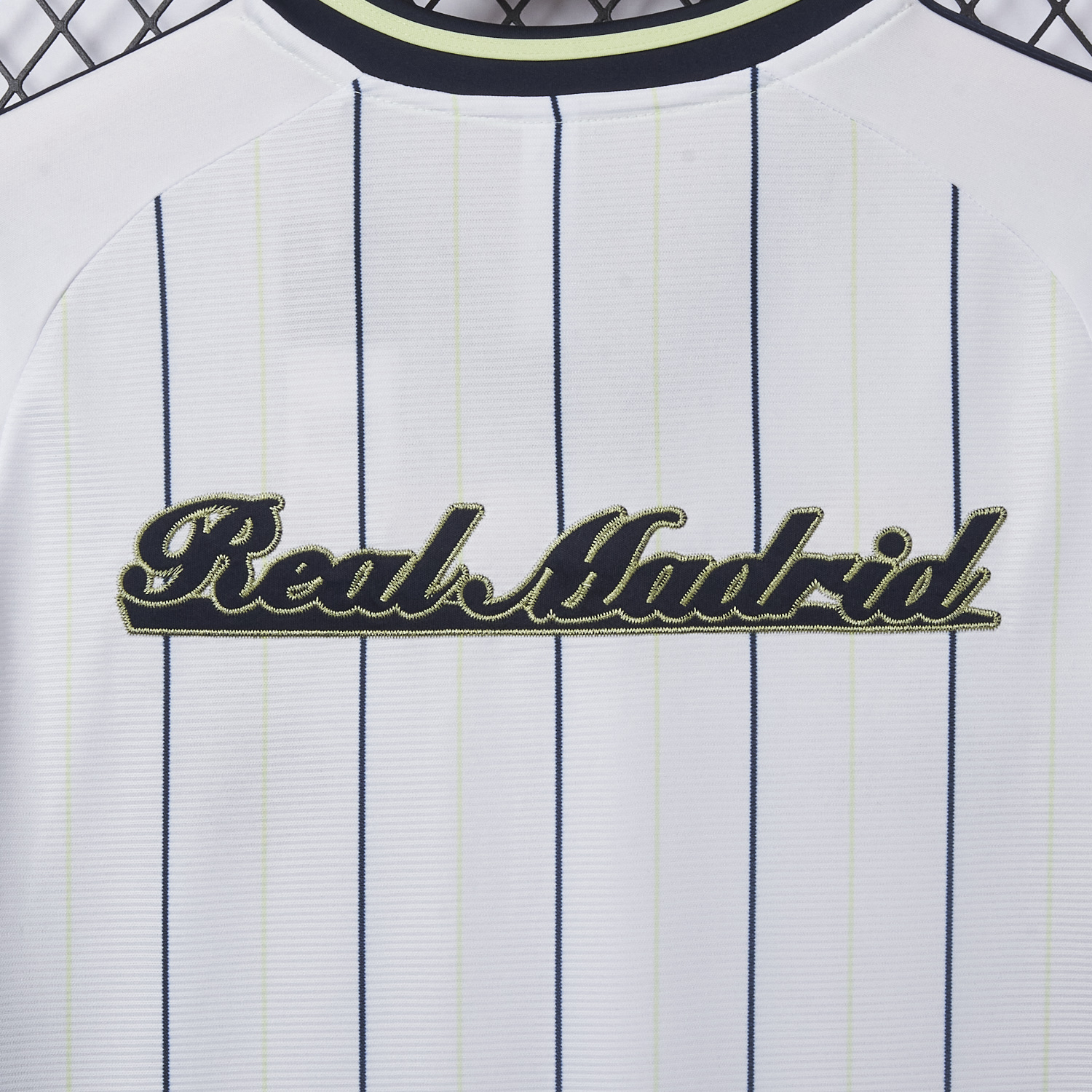 UltraTrikot-Real Madrid 25-26 White Baseball Jersey with Black Stripes