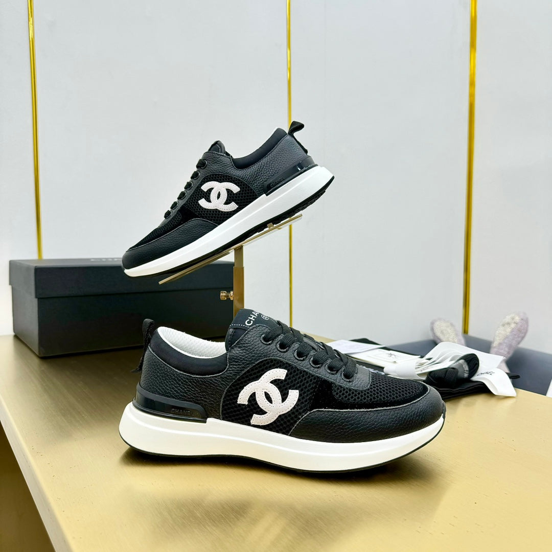 CLASSIC TRAINER IN BLACK MERCERIZED VELVET WITH WHITE LOGO、mysite、Cacoeks