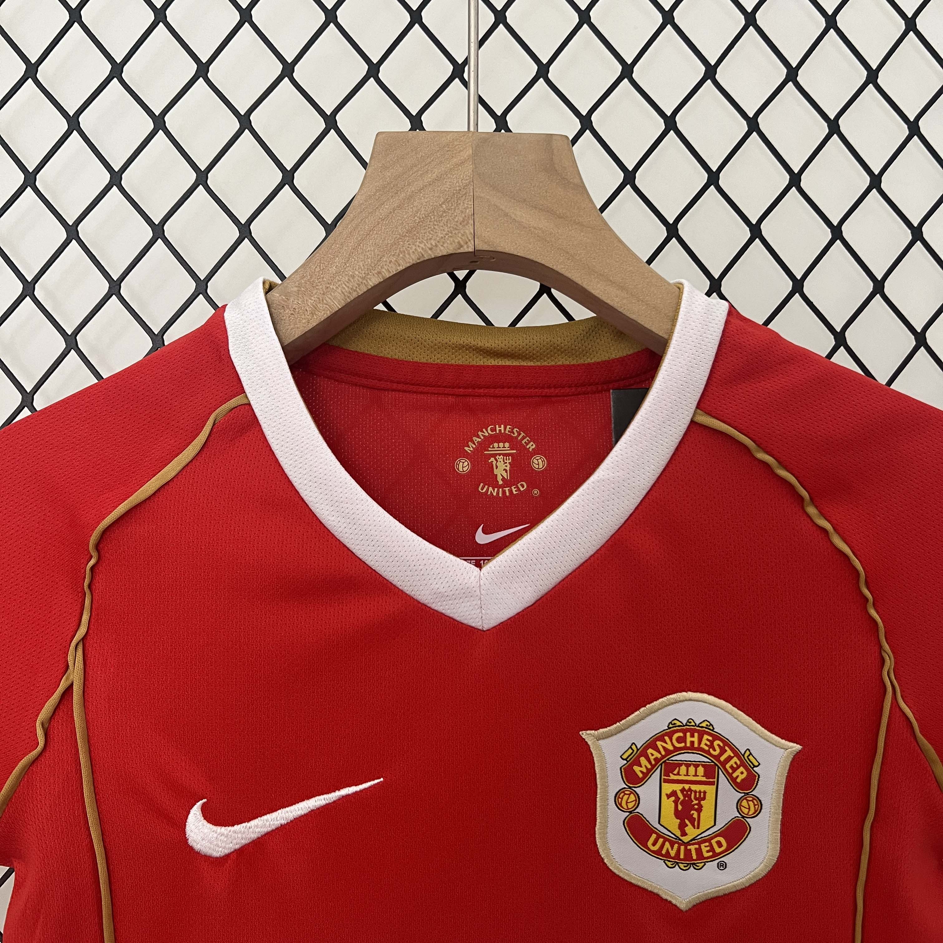 2006/2007 Retro Manchester United Home Football Shirt 1:1 Thai Quality Kids Size:football jersey mysite: unitedjerseyfootball 邓江浪:football