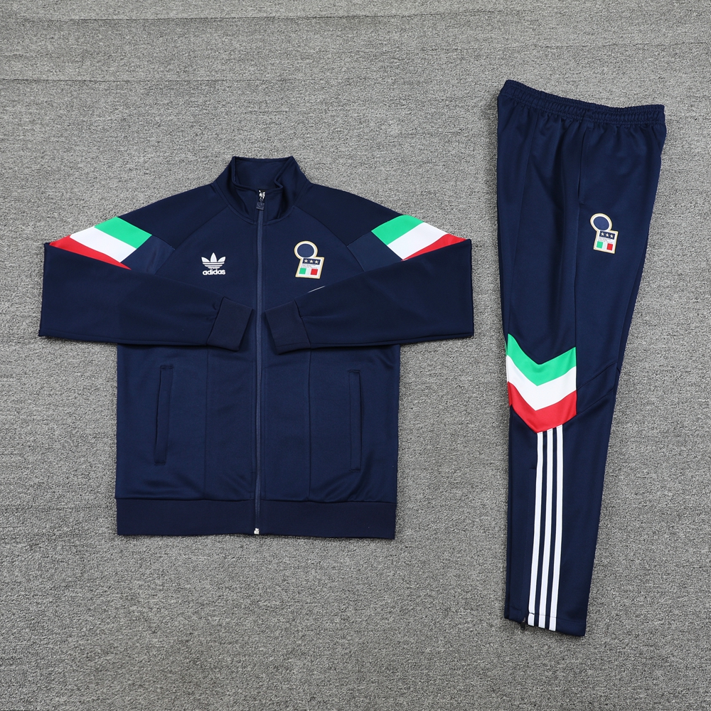 ManixJersey.com | Italy 24-25 Training Hoodie Set - Royal Blue Hoodie and Pants -Customize Name, Number and Patch | Worldwide Shipping