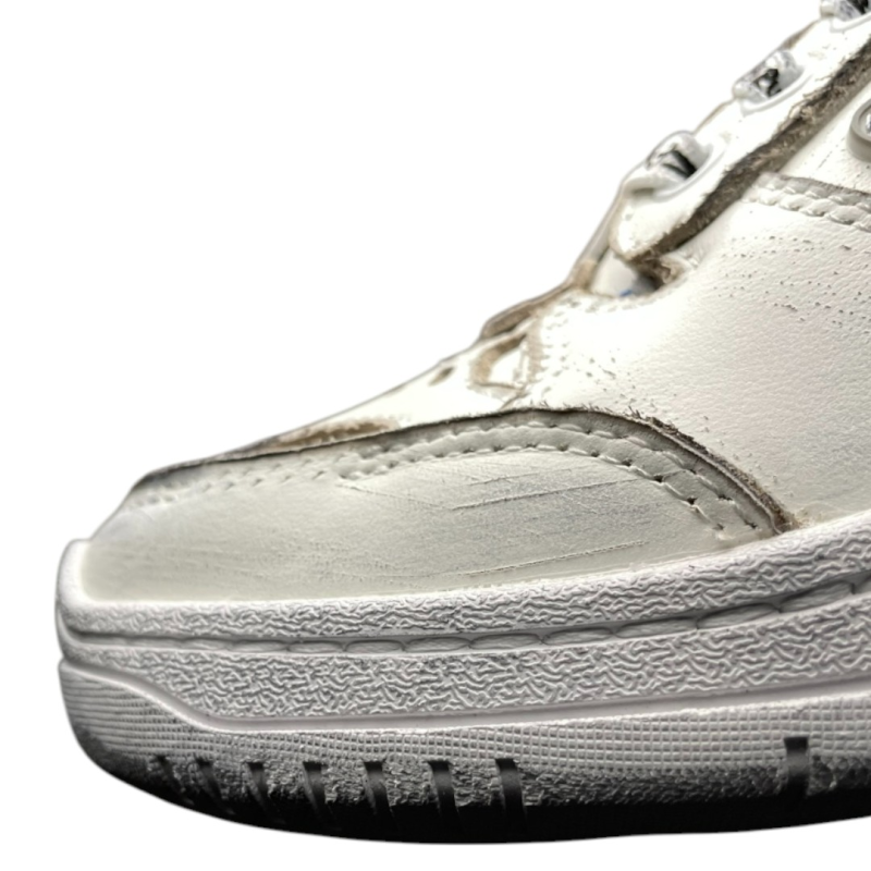 Balenciaga Hamptons Worn-Out Sneaker in White Dark Blue、mysite、Cacoeks