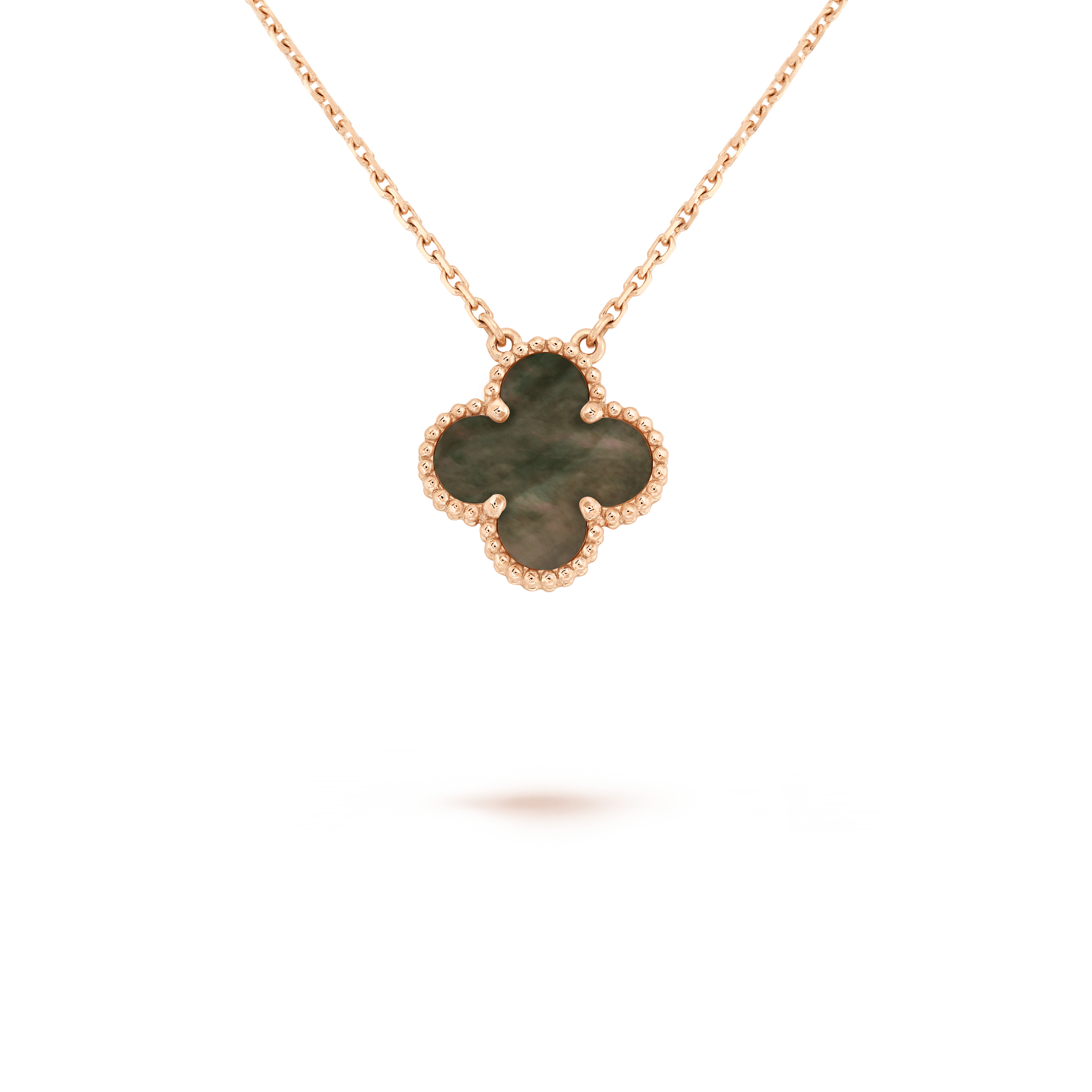 ヴィンテージ アルハンブラ ペンダント, ローズ ゴールド, マザー オブ パール:1 石, Detail, Jewelry Pendent